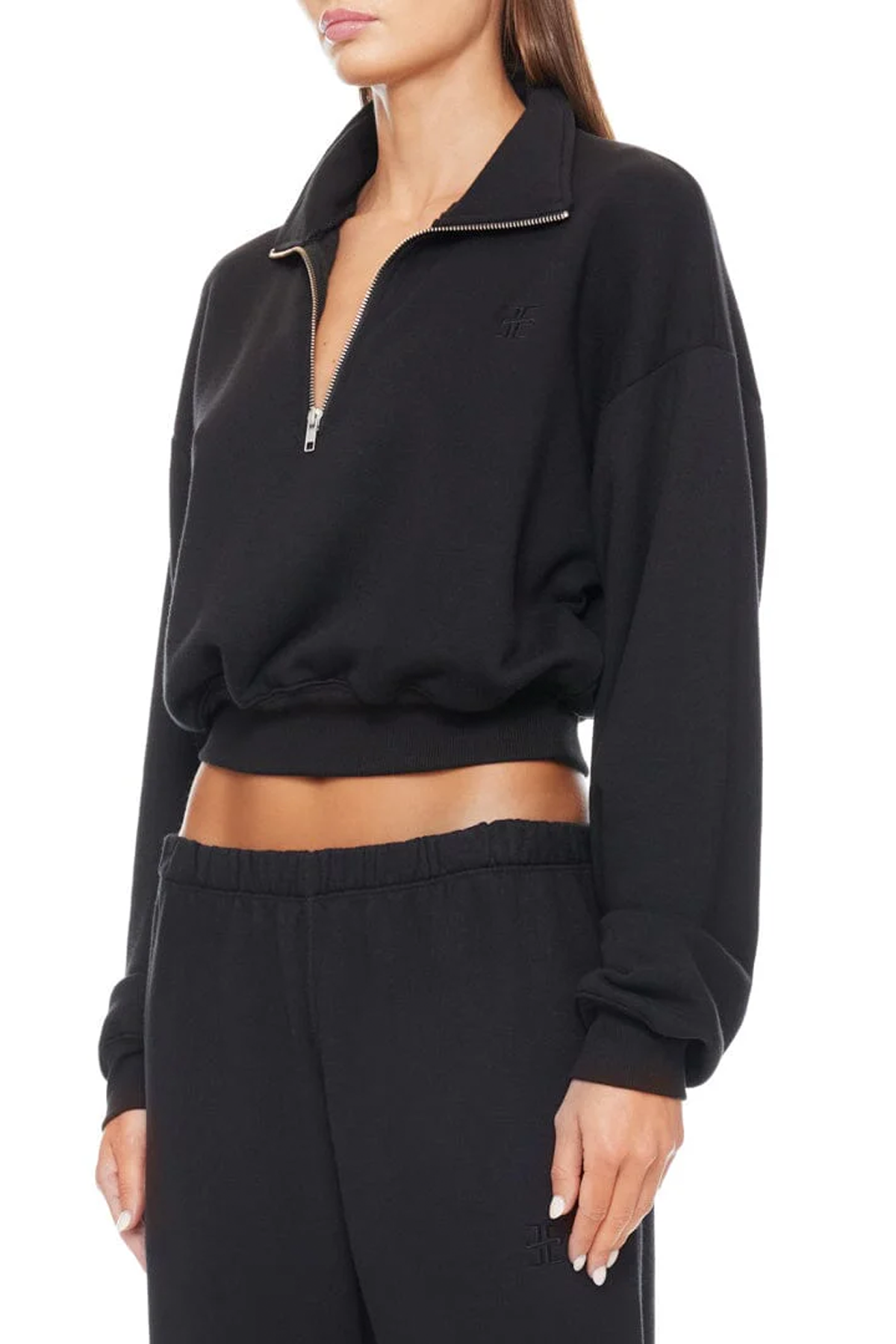 Éterne Cropped Half-Zip Sweatshirt