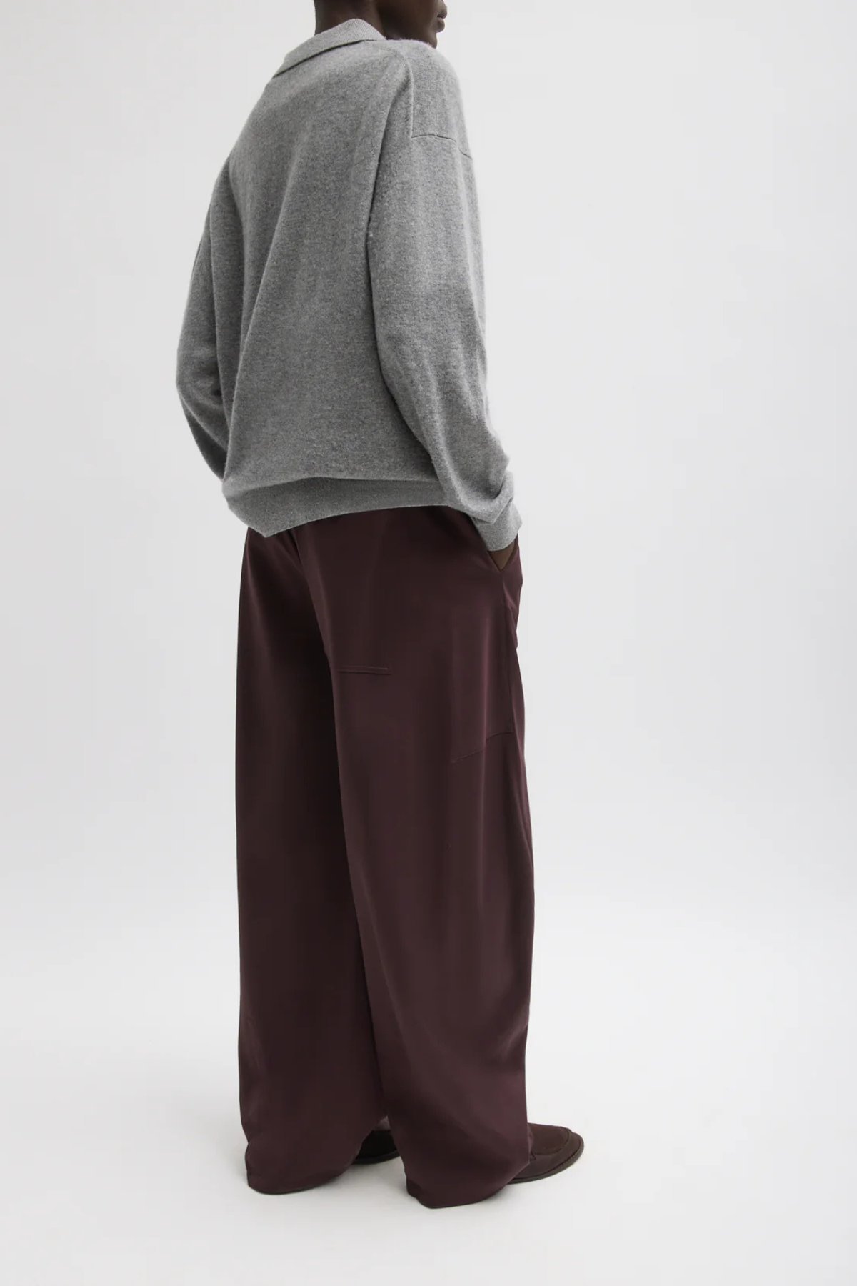 Tibi Active Knit Winslow Pant - Brown