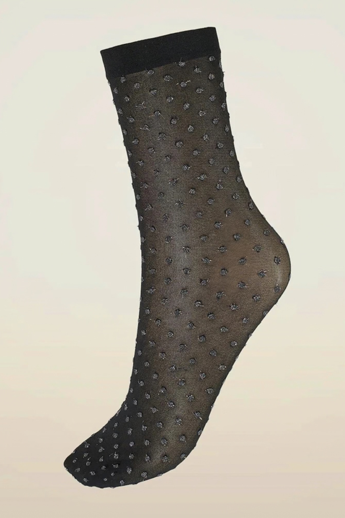 Wolford Shimmer Dots Socks - Black/ Silver