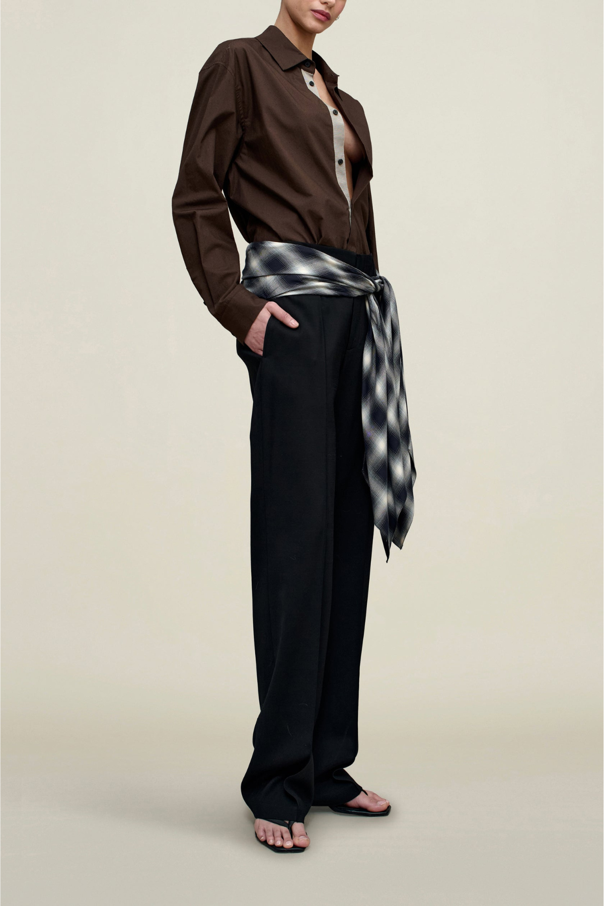 Kallmeyer Ulla Tie Trouser With Plaid
