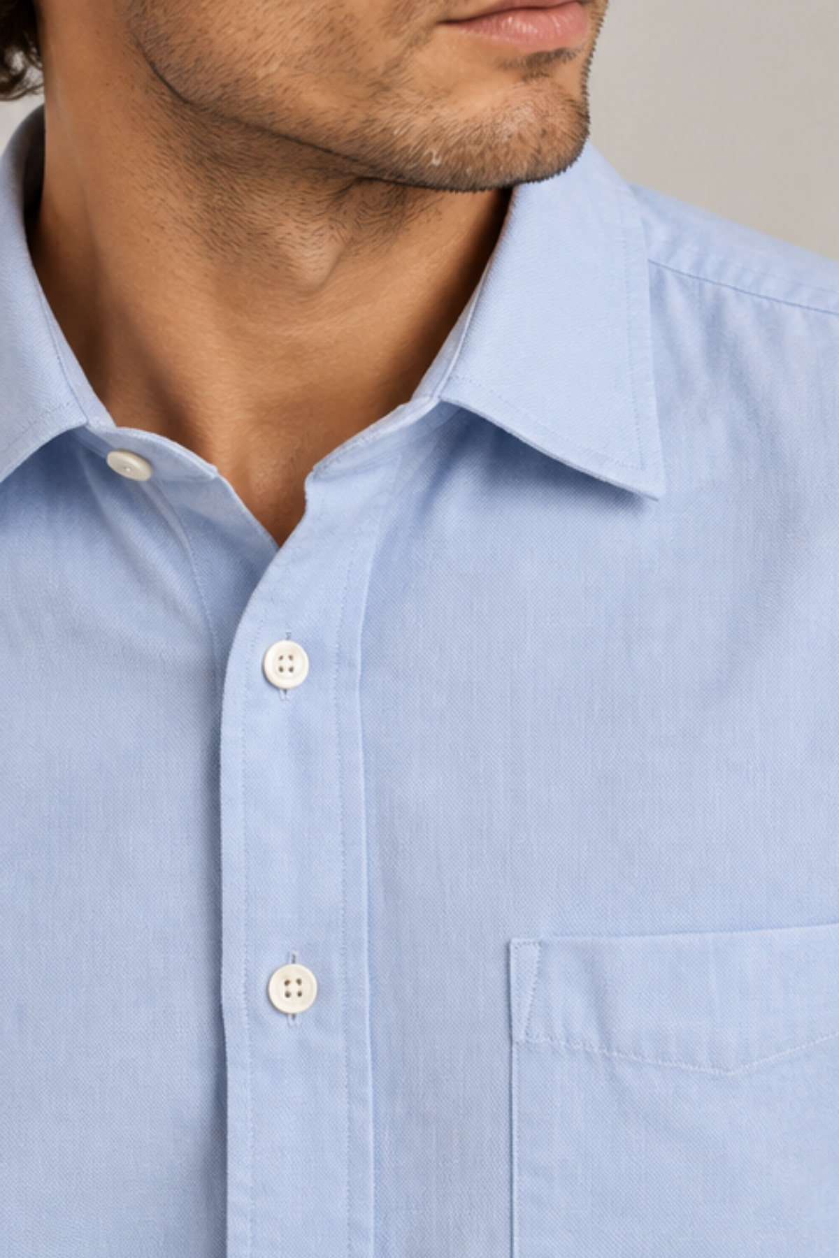 Hartford Men's Paul Woven Shirt - Sky Blue