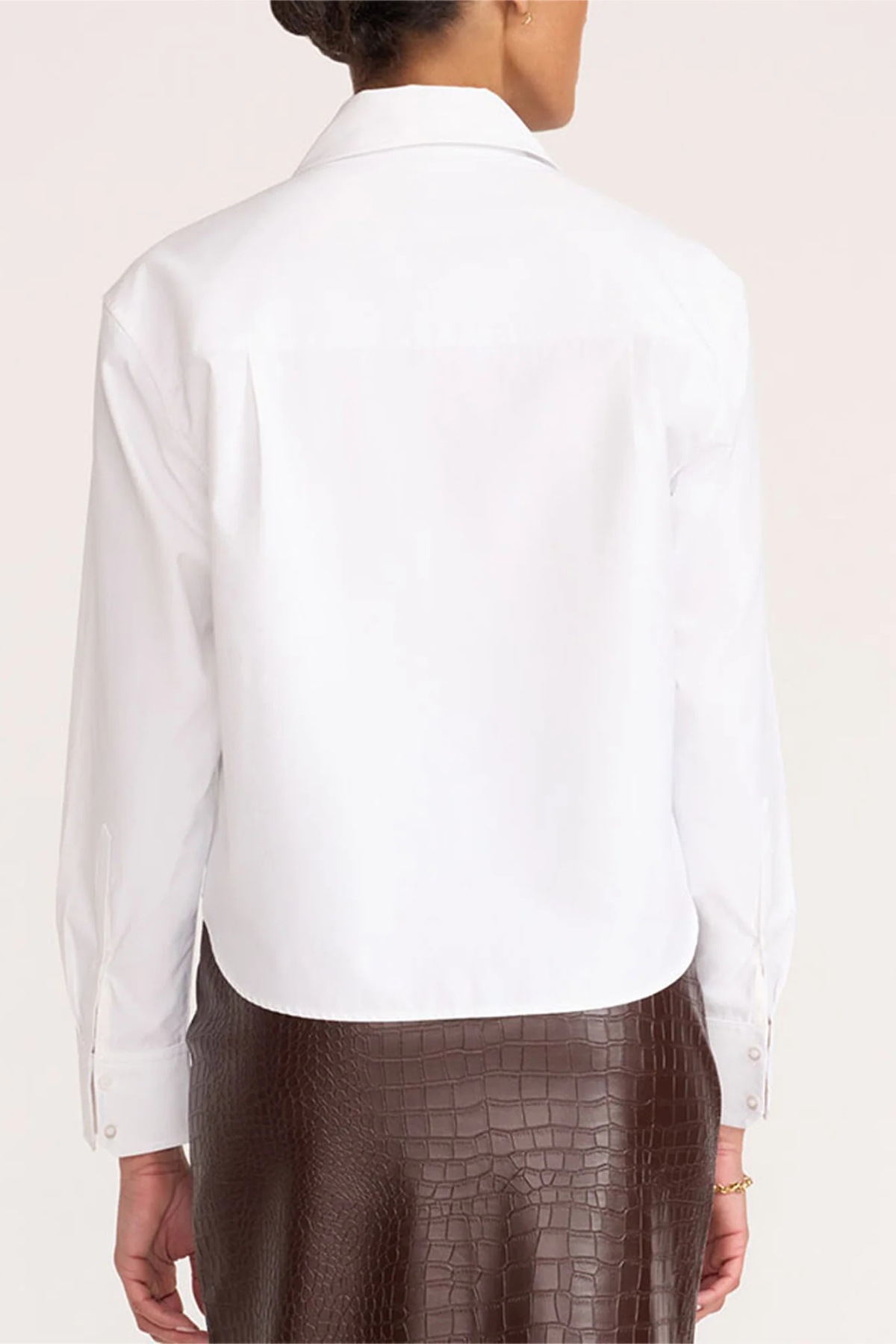 Brochu Walker Everyday Cropped Shirt - Salt White