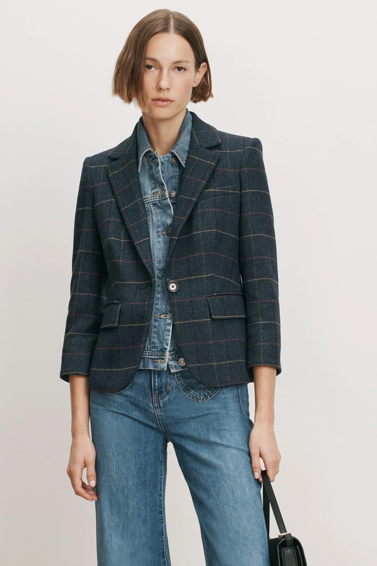 Veronica Beard Schoolboy Dickey Jacket - Teal Multi