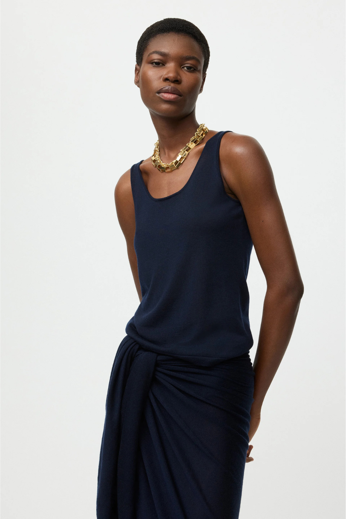 Soft Goat Featherlight Singlet - Navy