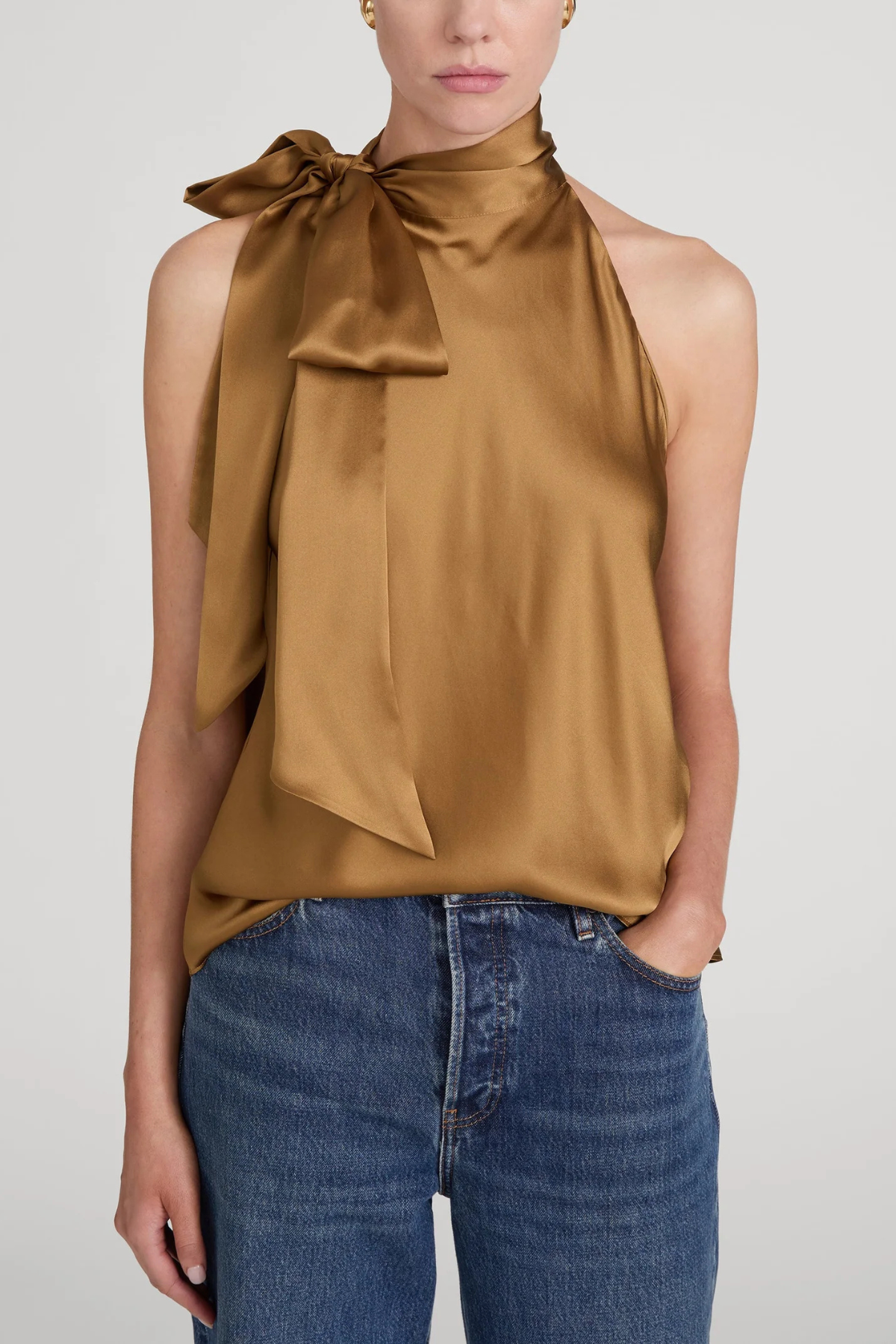 Frame The Ribbon Top - Dark Gold