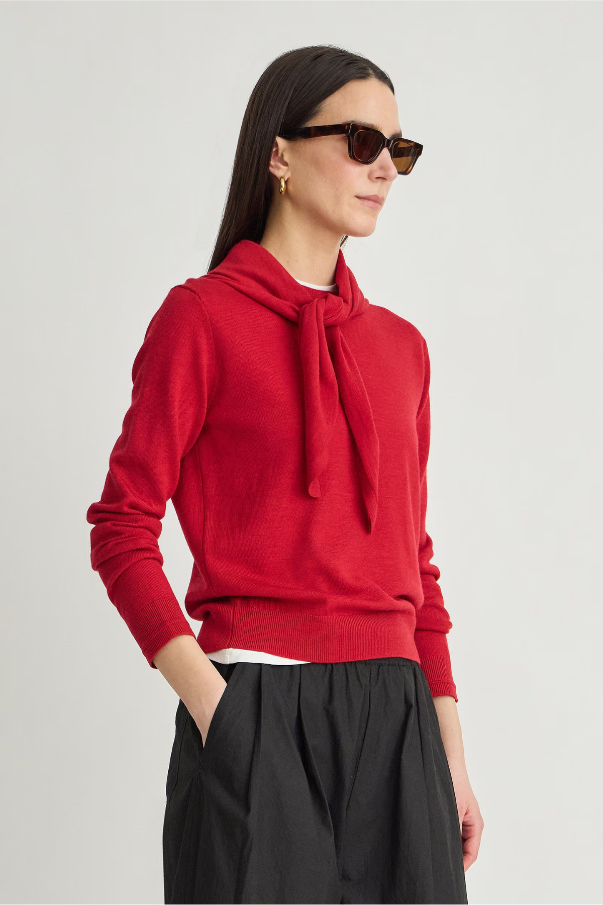 Apiece Apart Drippy Scarf Top - Riding Red