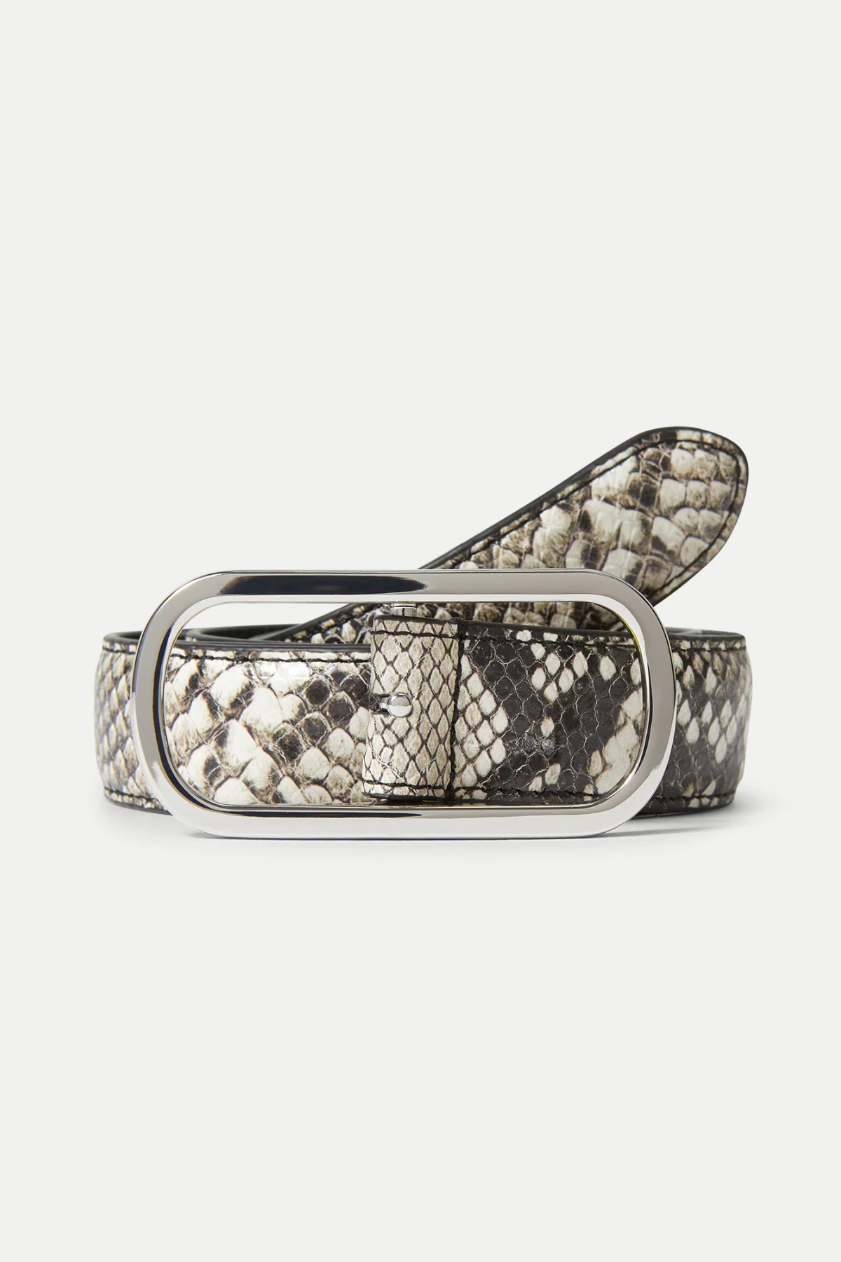 Veronica Beard Snake Embossed Loop Belt - Natural Multi