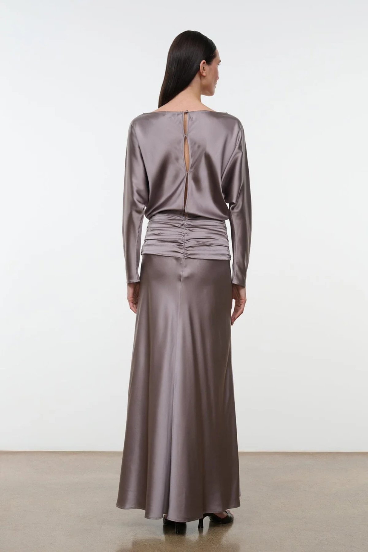 Staud Freda Silk Dress - Zinc