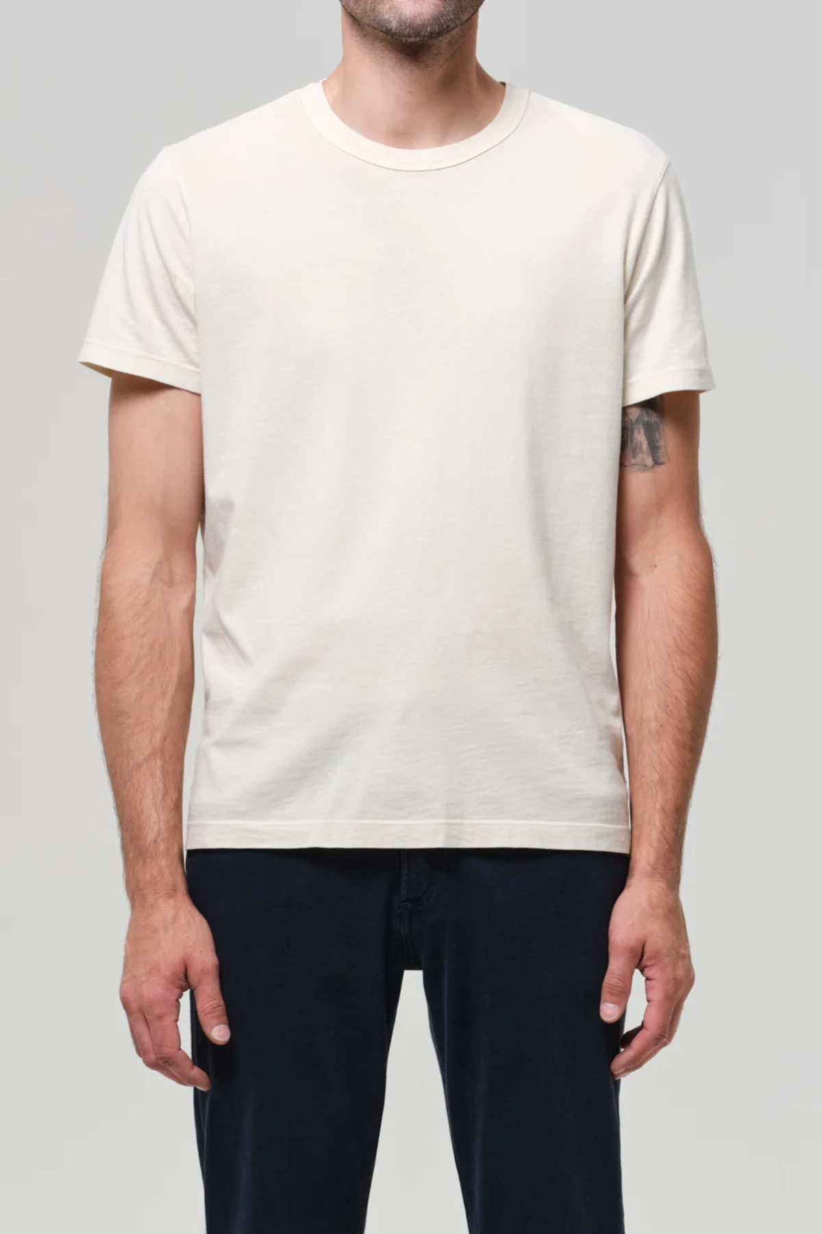 Citizens of Humanity Men's Everyday Short Sleeve Tee - Ecru