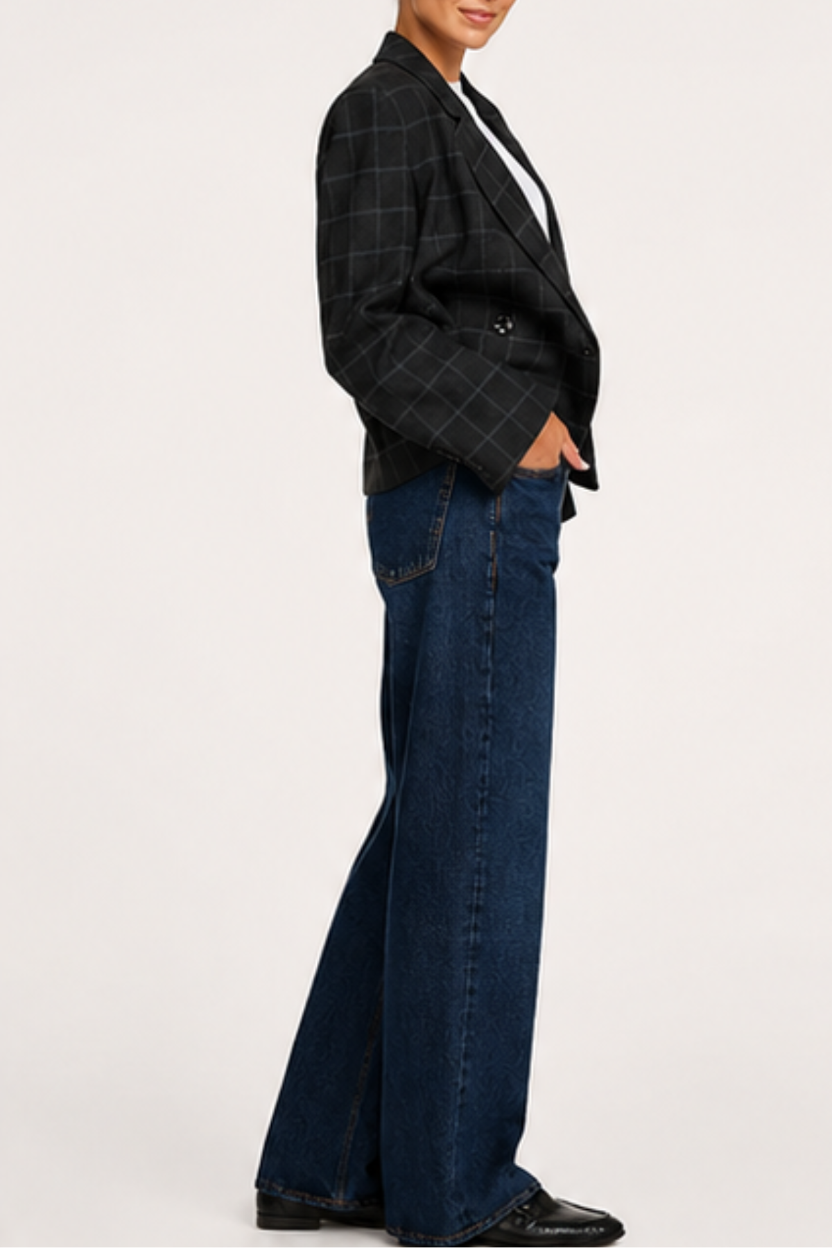 Essentiel Antwerp Kiana Cropped Blazer - Charcoal Chic