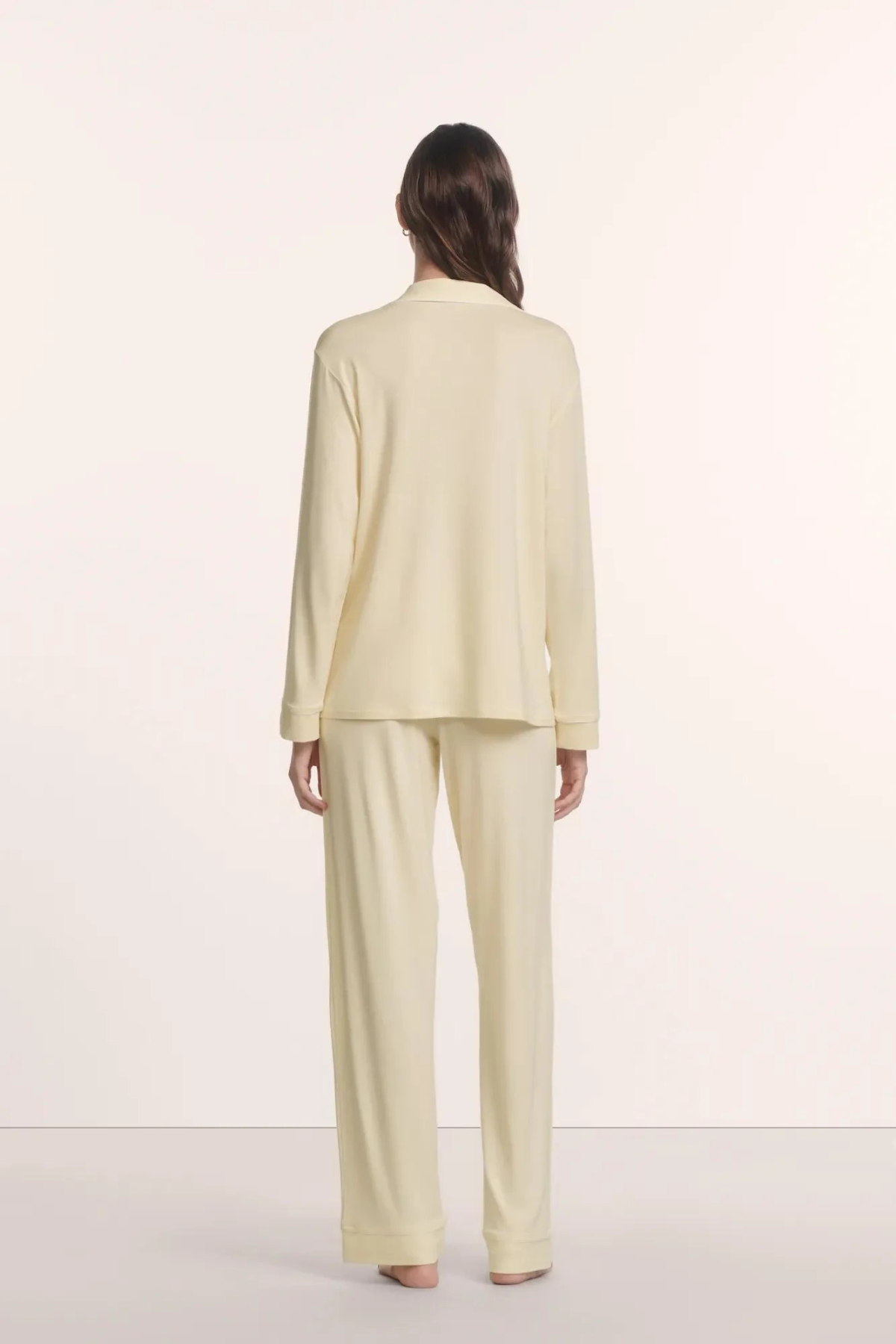 Eberjey Gisele Long PJ Set - Buttercream/ Ivory