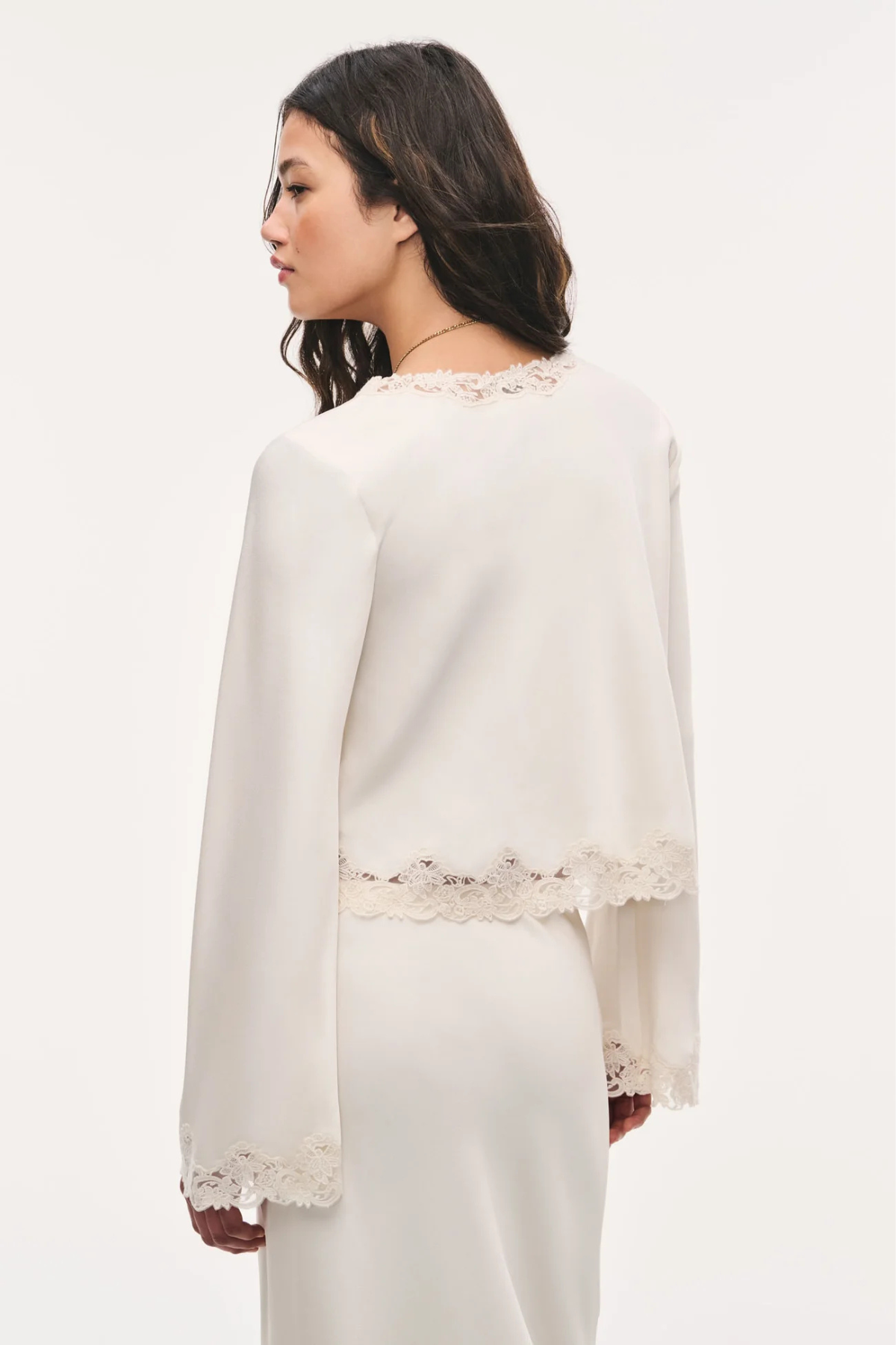 LoveShackFancy Fioretta Top - Alabaster Glow
