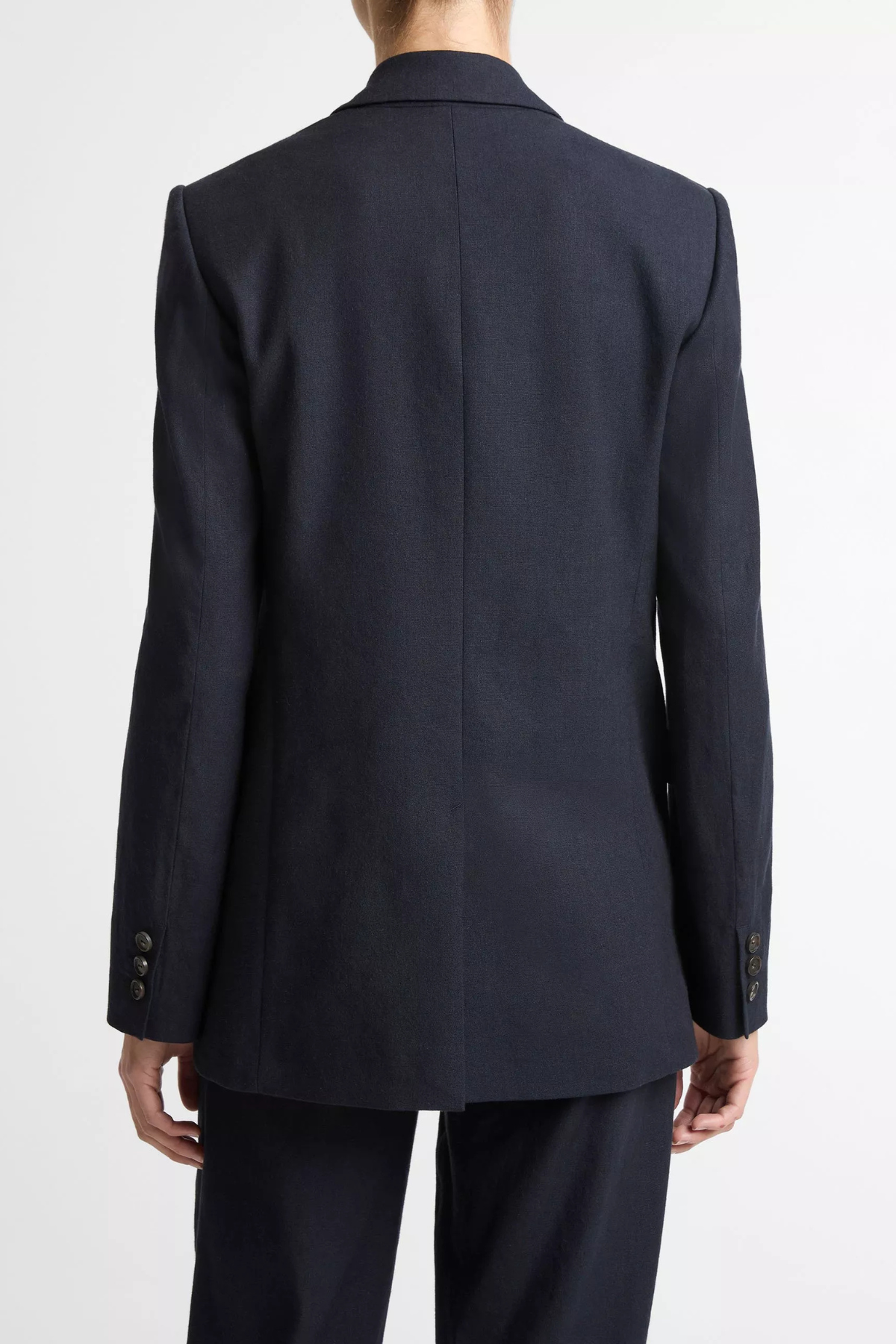 Vince Linen Single Breasted Blazer