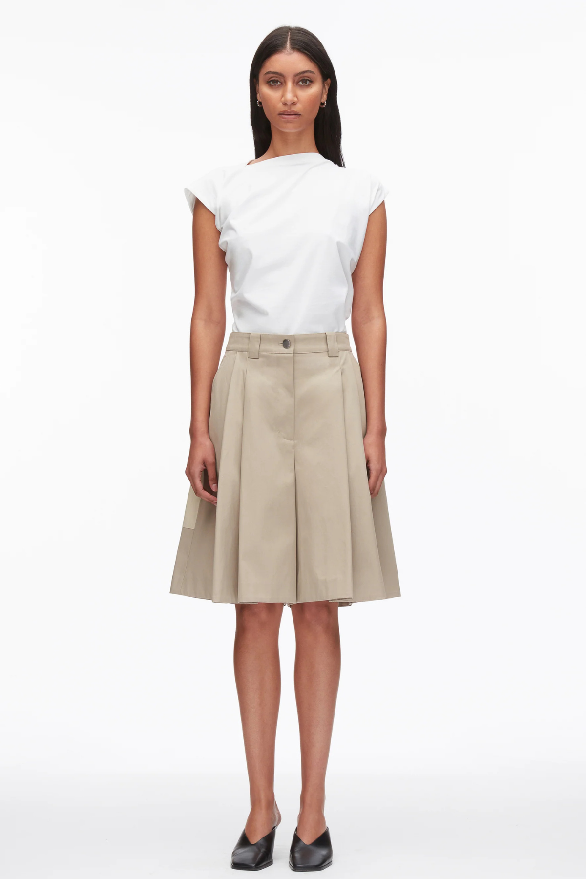 3.1 Phillip Lim Two-Toned Wide Pleated Shorts