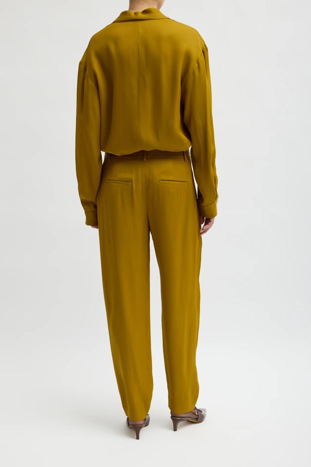 Tibi Eco Acetate Viscose Grace Trouser - Mustard