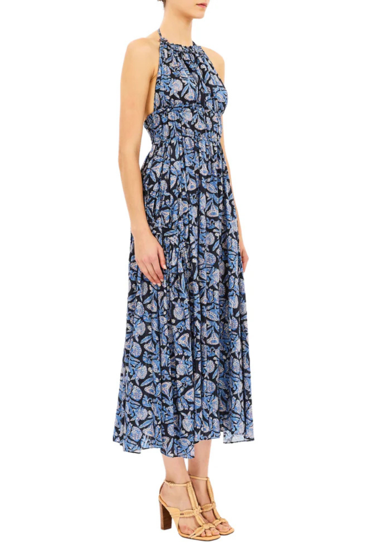 Ulla Johnson Anelise Halter Midi Dress - Zinnia