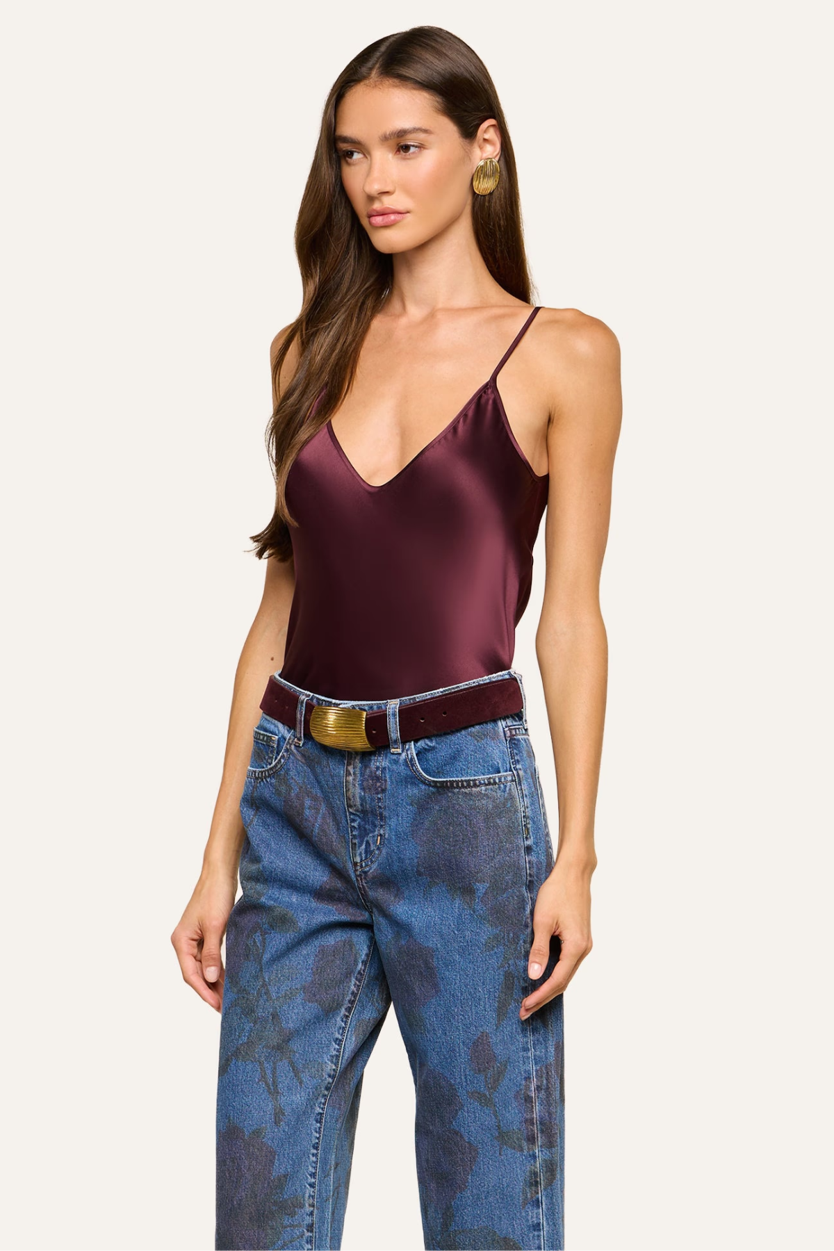 L'AGENCE Lexi Camisole - Deep Sangria
