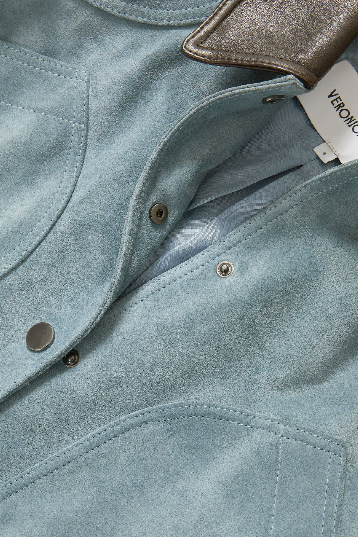 Veronica Beard Walters Cropped Barn Jacket - Blue Steel