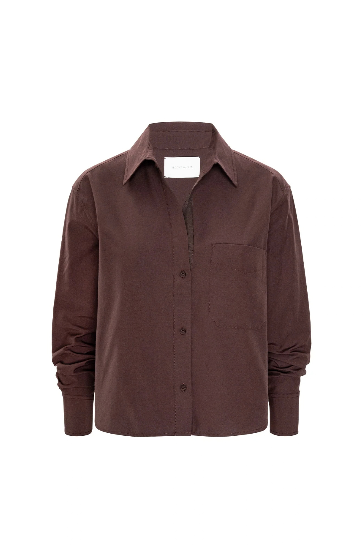 Brochu Walker Everyday Cropped Shirt - Barolo