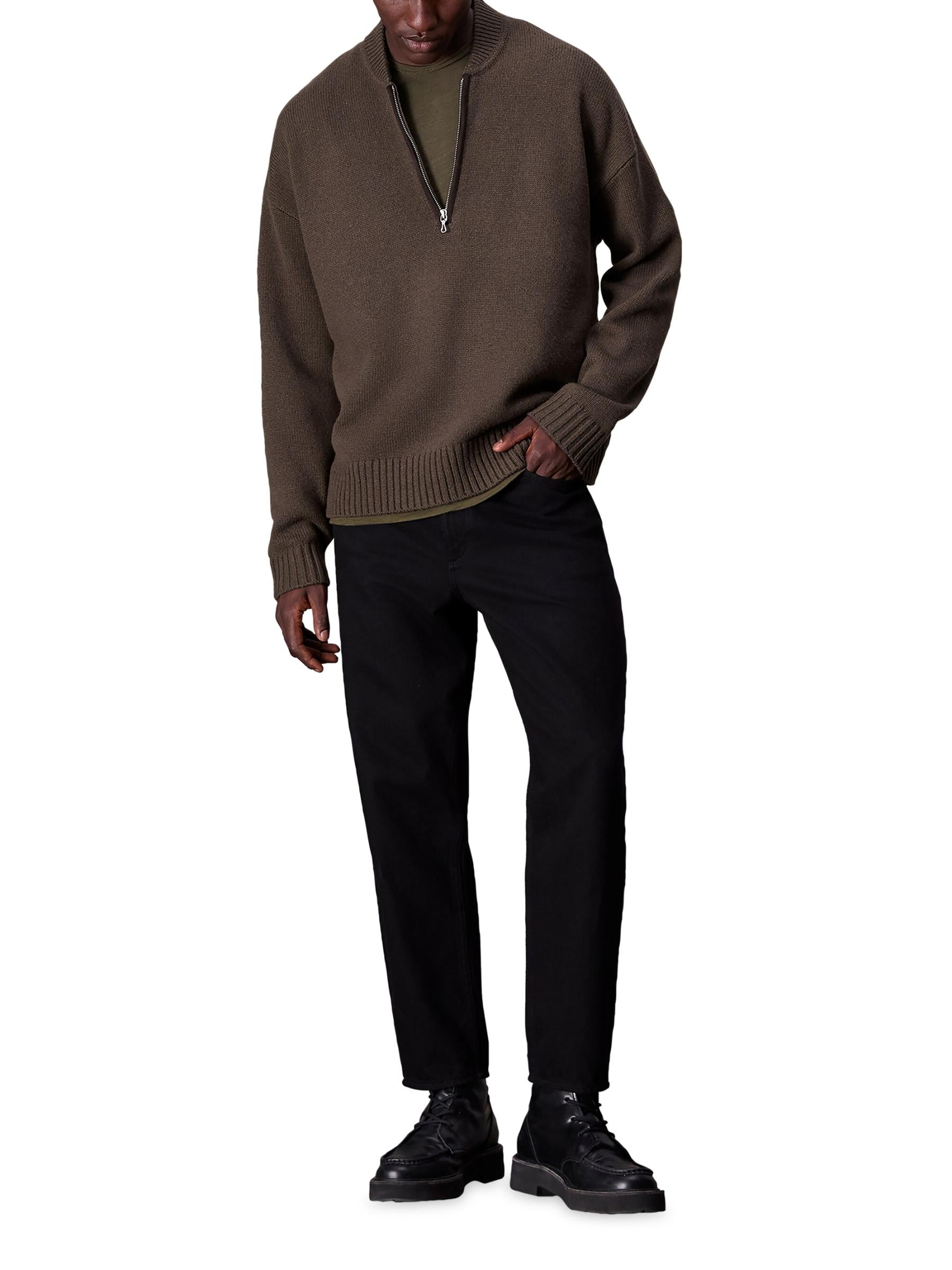 Rag & Bone Men's Clarkson Mixed Media Quarter Zip