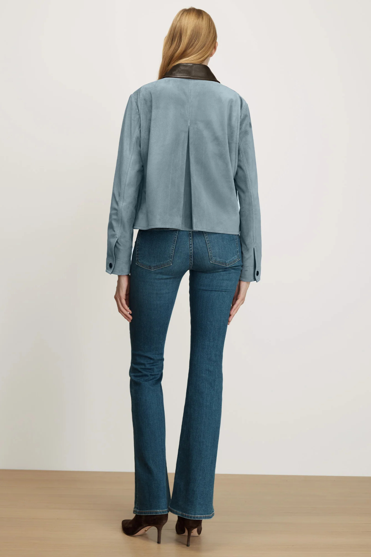 Veronica Beard Walters Cropped Barn Jacket - Blue Steel