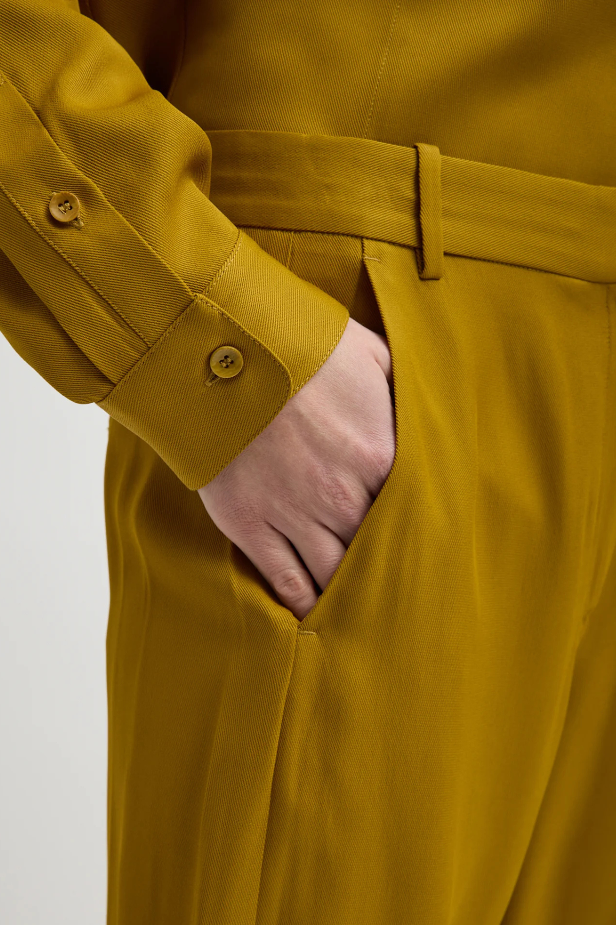 Tibi Eco Acetate Viscose Grace Trouser - Mustard