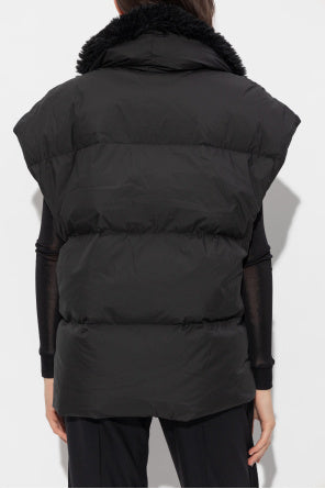 Iro Koraly Quilted Faux-Fur Collar Vest