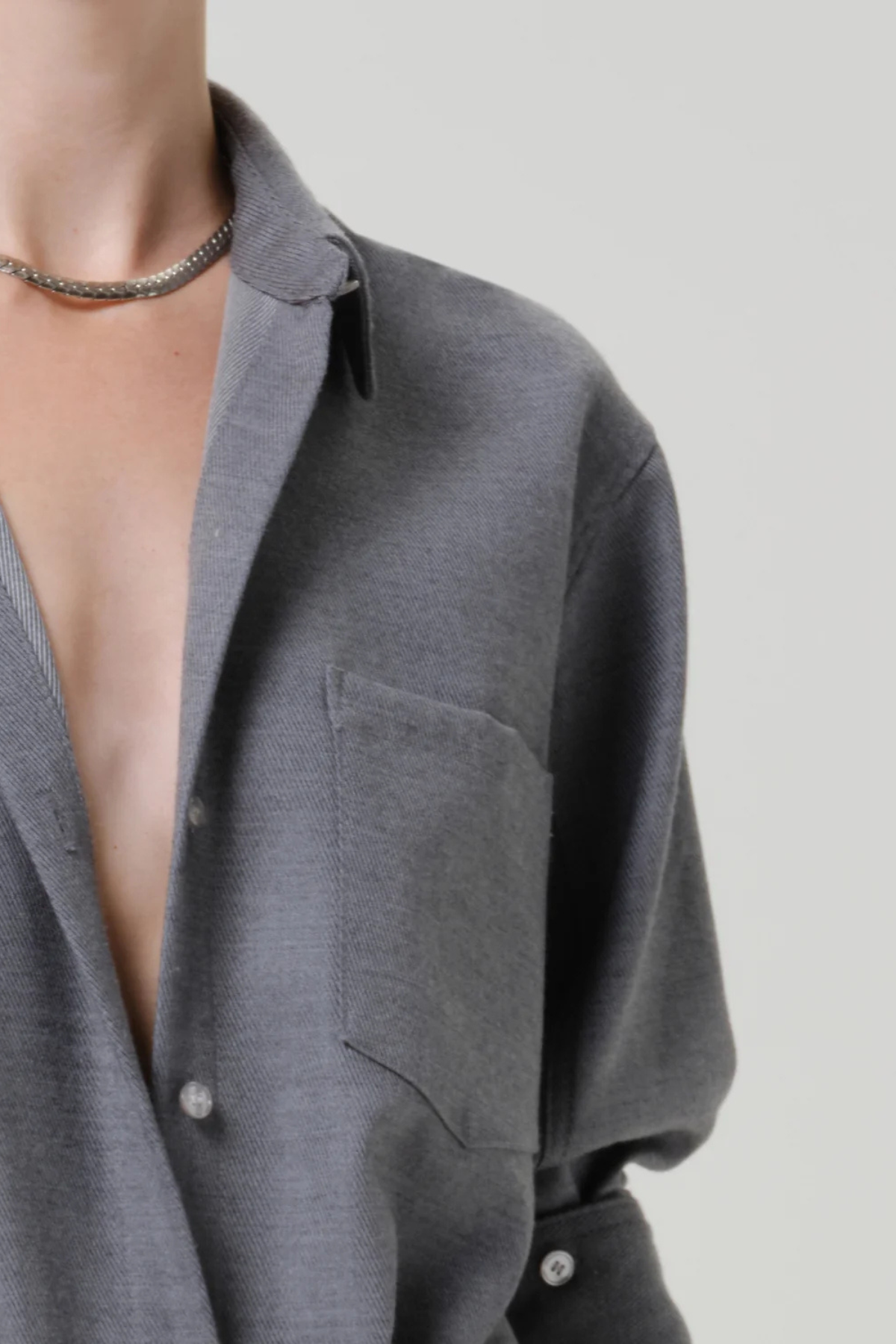 Citizens of Humanity Kayla Shrunken Shirt - Gris