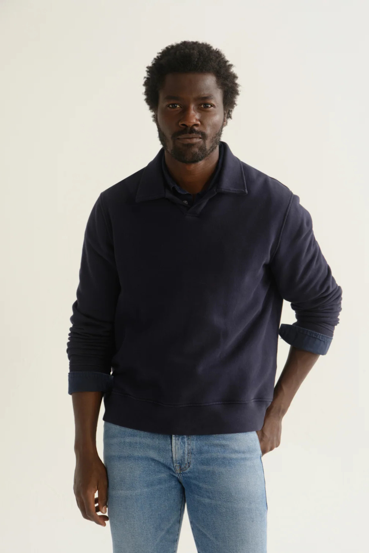 Citizens of Humanity Men's Rugby Pullover - Navy