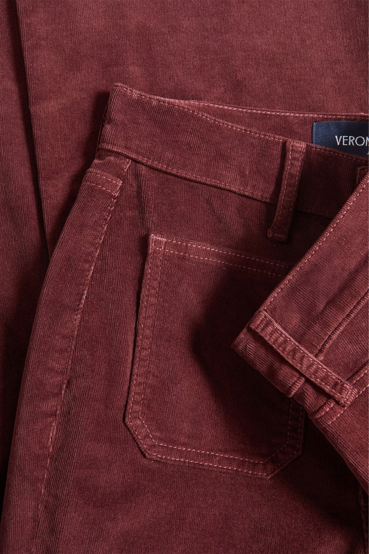Veronica Beard Beverly Corduroy Skinny Flare Pant - Burgundy