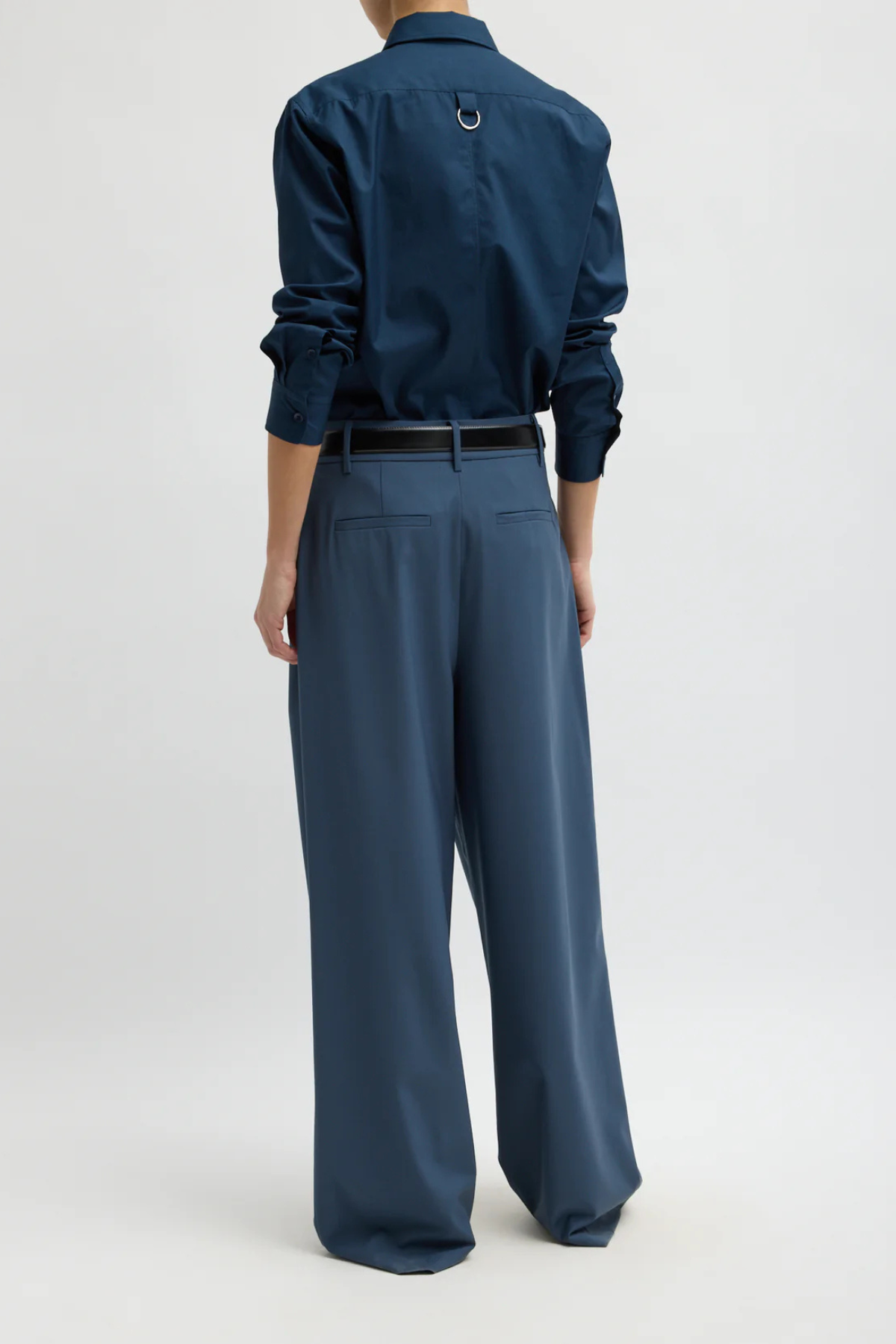 Tibi Tropical Wool Stella Pant - Blue Fog