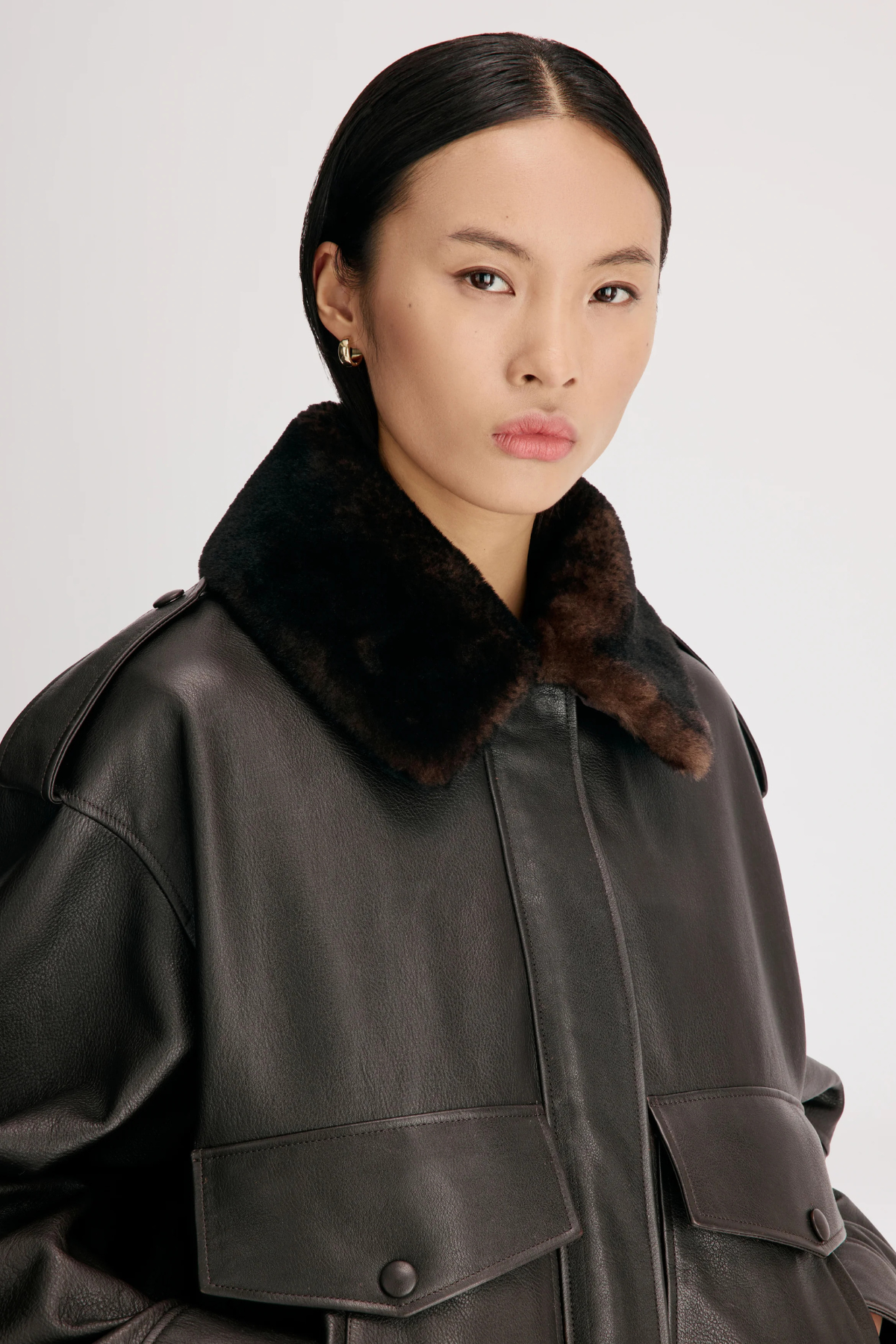 Loulou de Saison Russo Military Jacket - Coffee/ Dark Brown