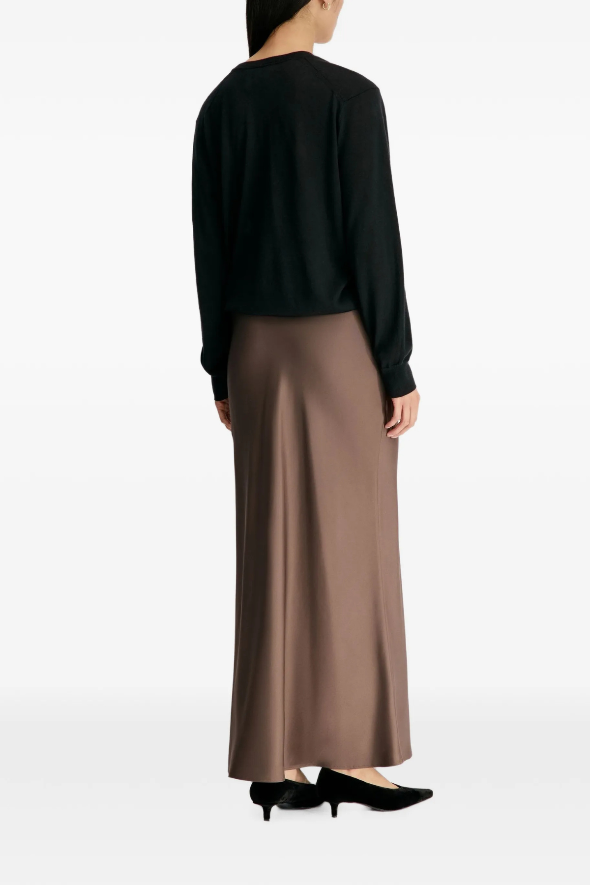 Loulou de Saison Eli A-Line Maxi Skirt - Dark Brown