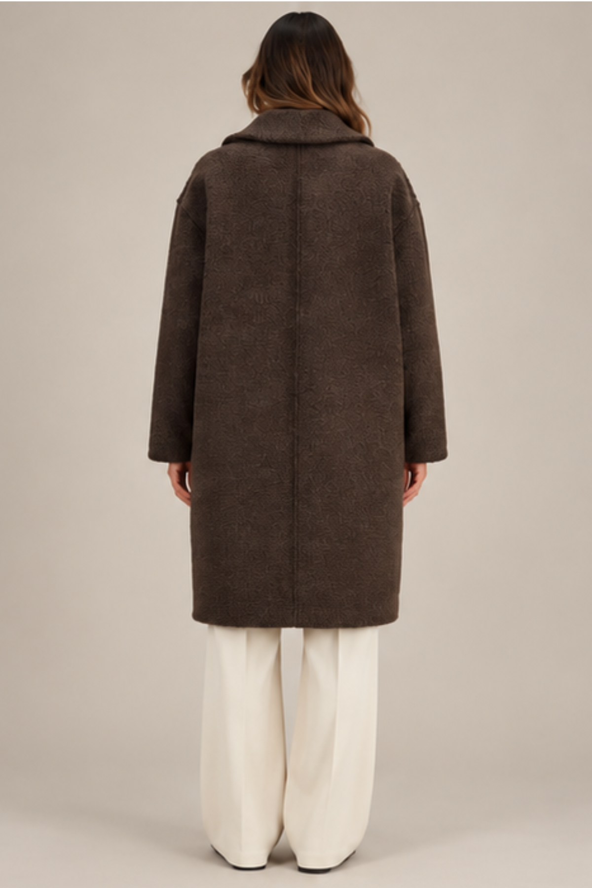 Chaqueta cruzada con capucha de Harris Wharf en bouclé 