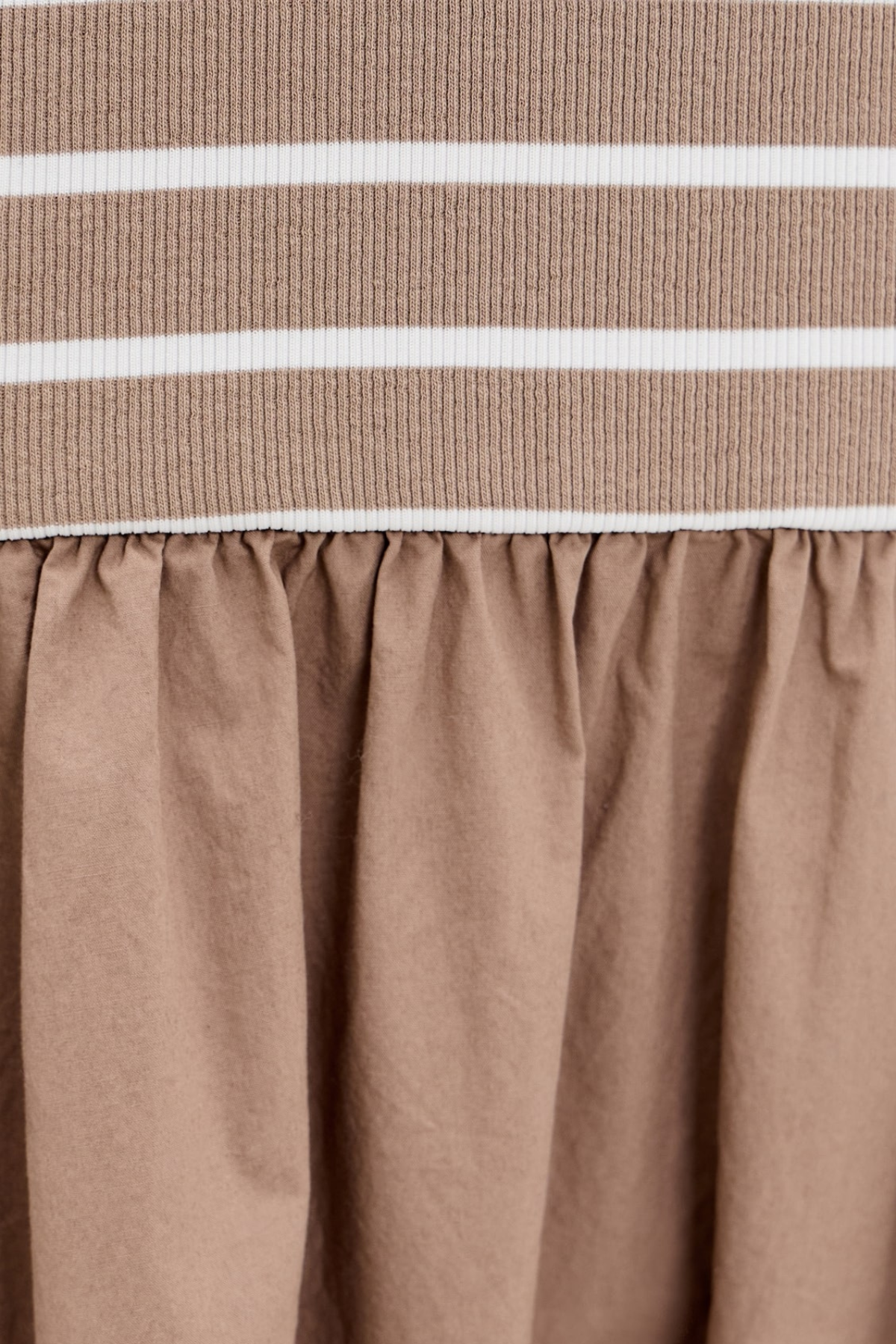Velvet Romina Stripe Rib & Poplin Mix Media Dress