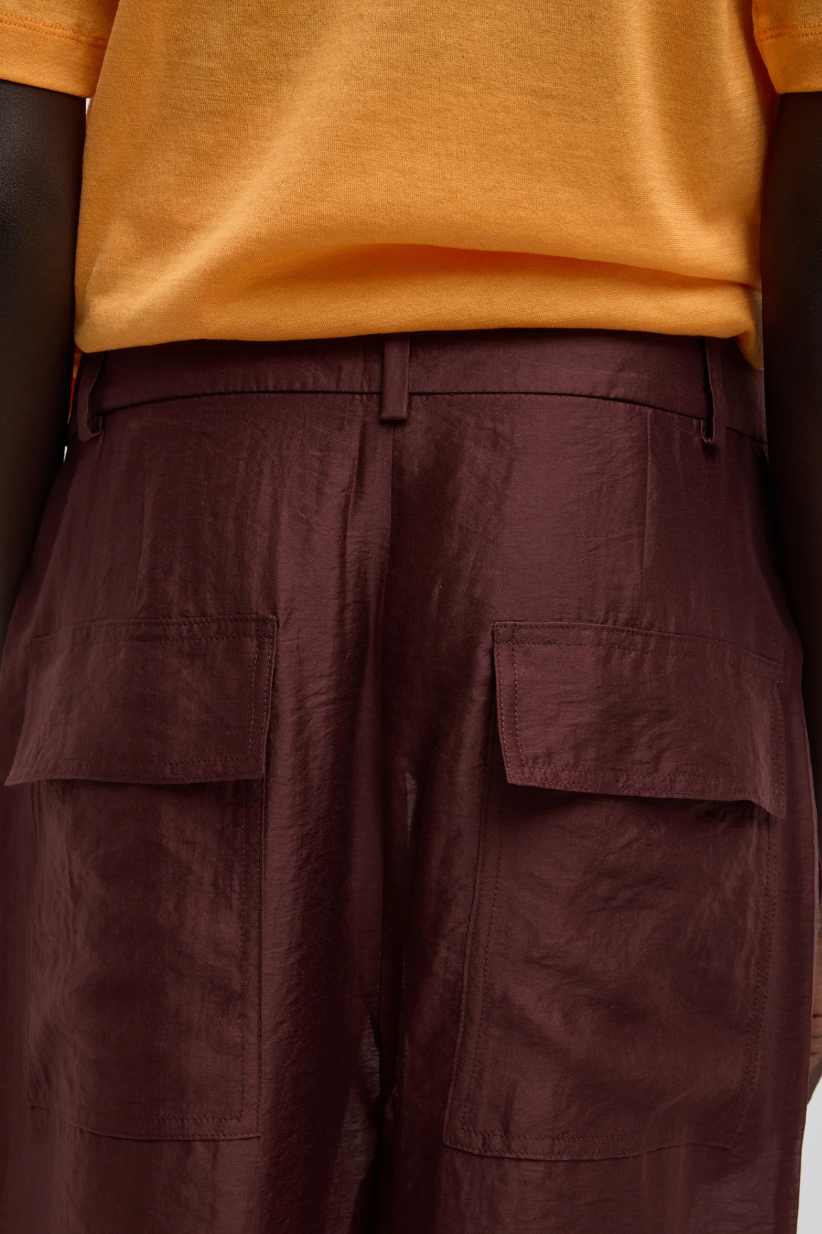 Tibi Summer Voile Stella Pant W/ Slit Detail - Russet Brown