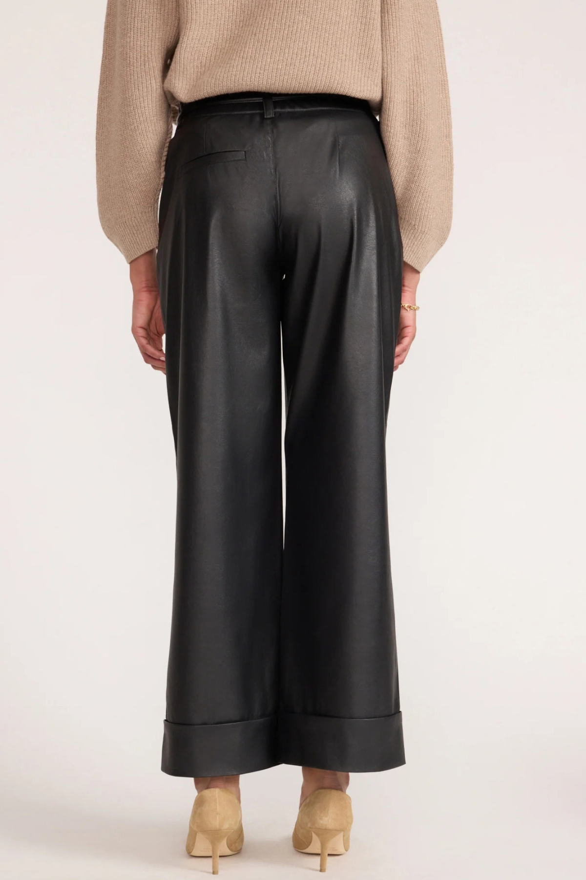 Brochu Walker Reece Vegan Leather Pant - Black Onyx