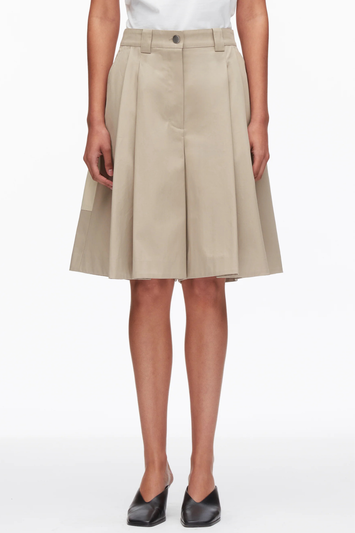 3.1 Phillip Lim Two-Toned Wide Pleated Shorts