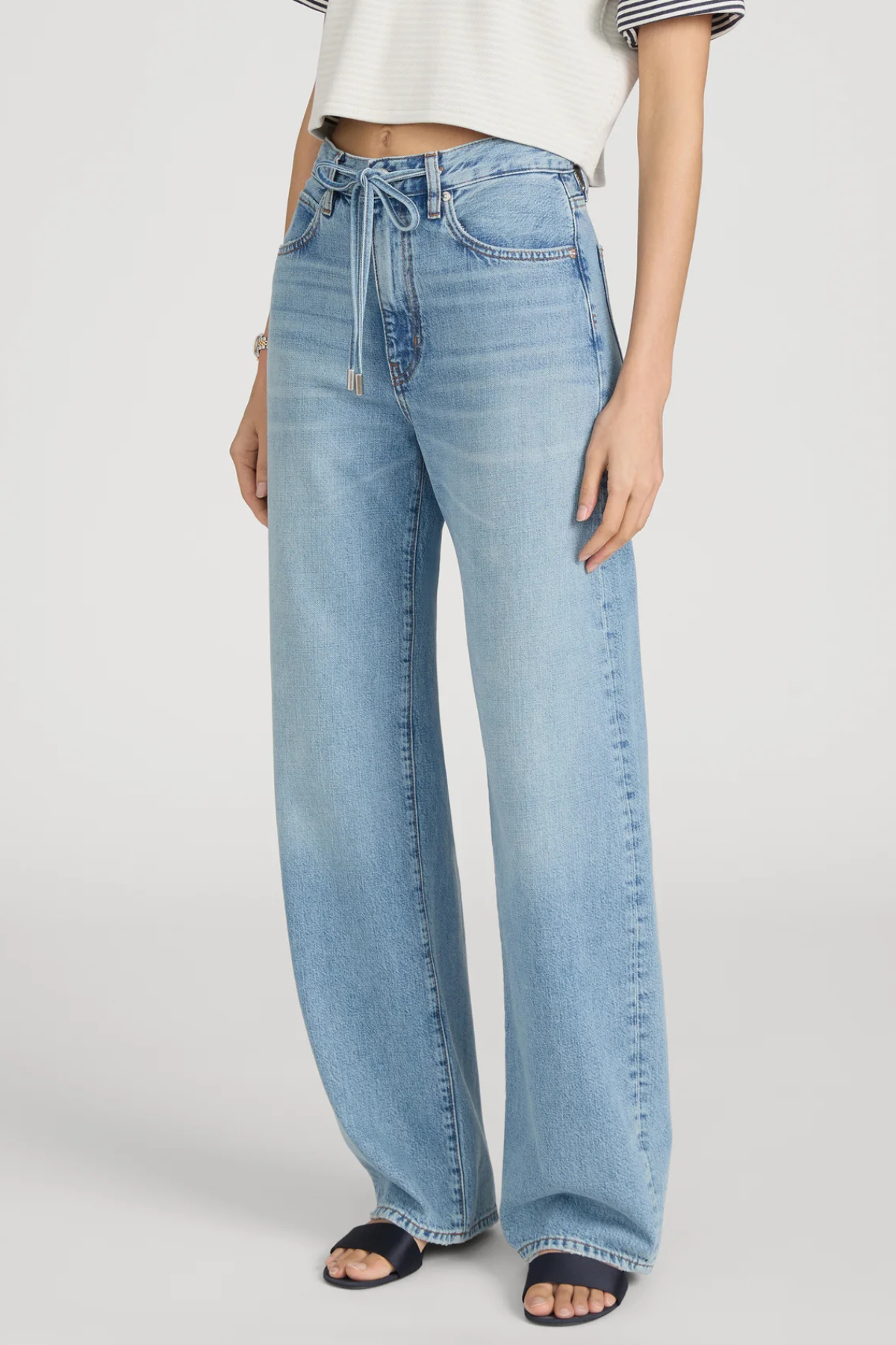 Frame The Off Drawstring Bow Pant - Afterglow