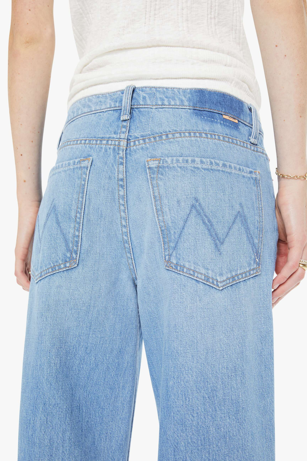 MOTHER The Rerun Zip Sneak Jeans
