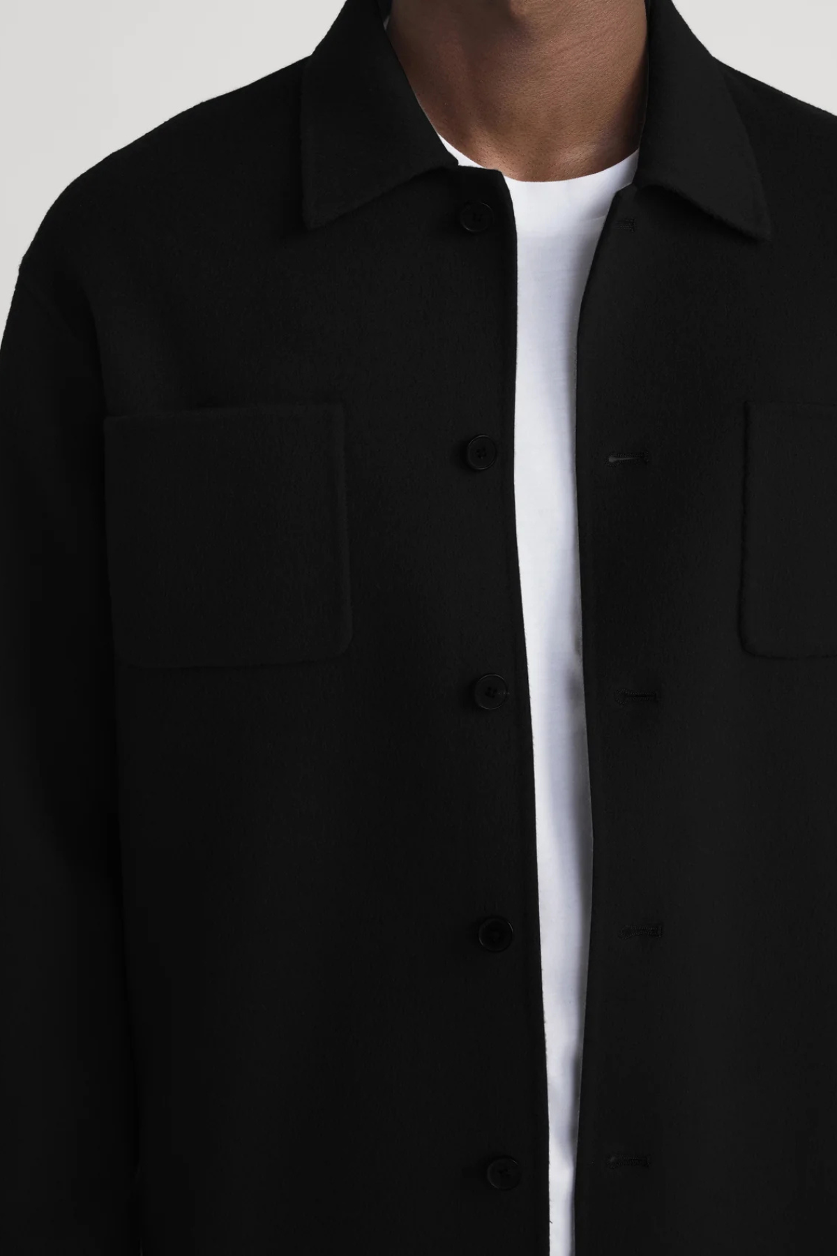 Frame Men's Double Face Wool Jacket - Black