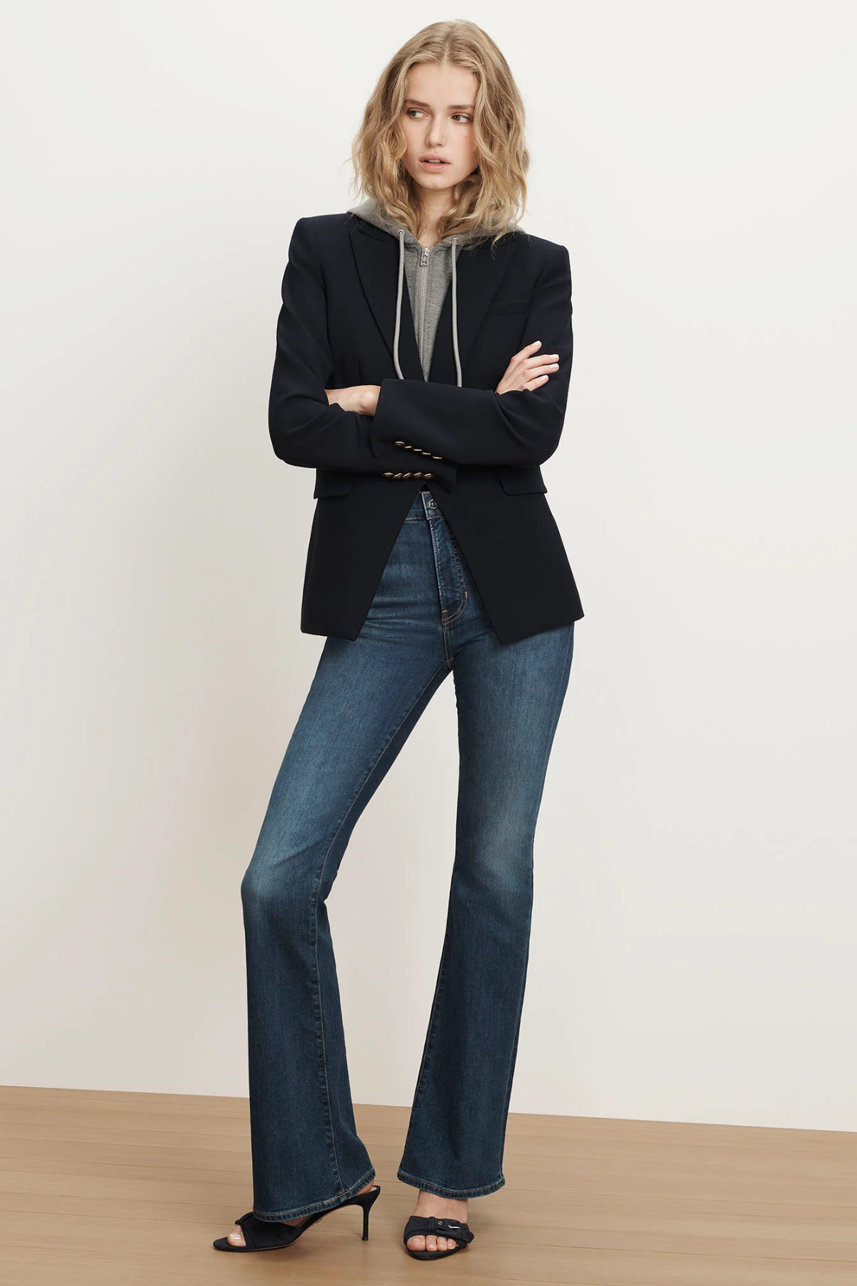 Veronica Beard Miller Single Breasted Dickey Jacket - Navy