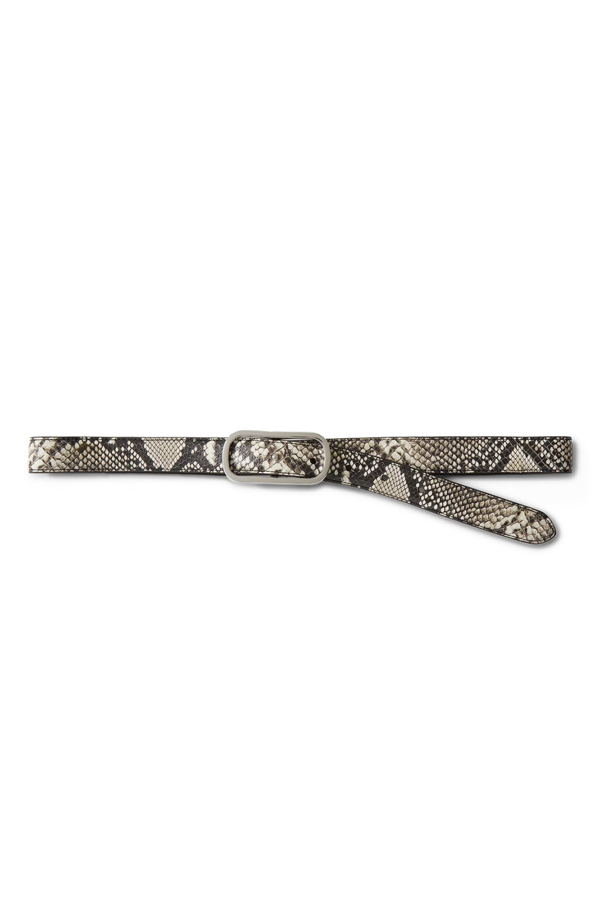 Veronica Beard Snake Embossed Loop Belt - Natural Multi