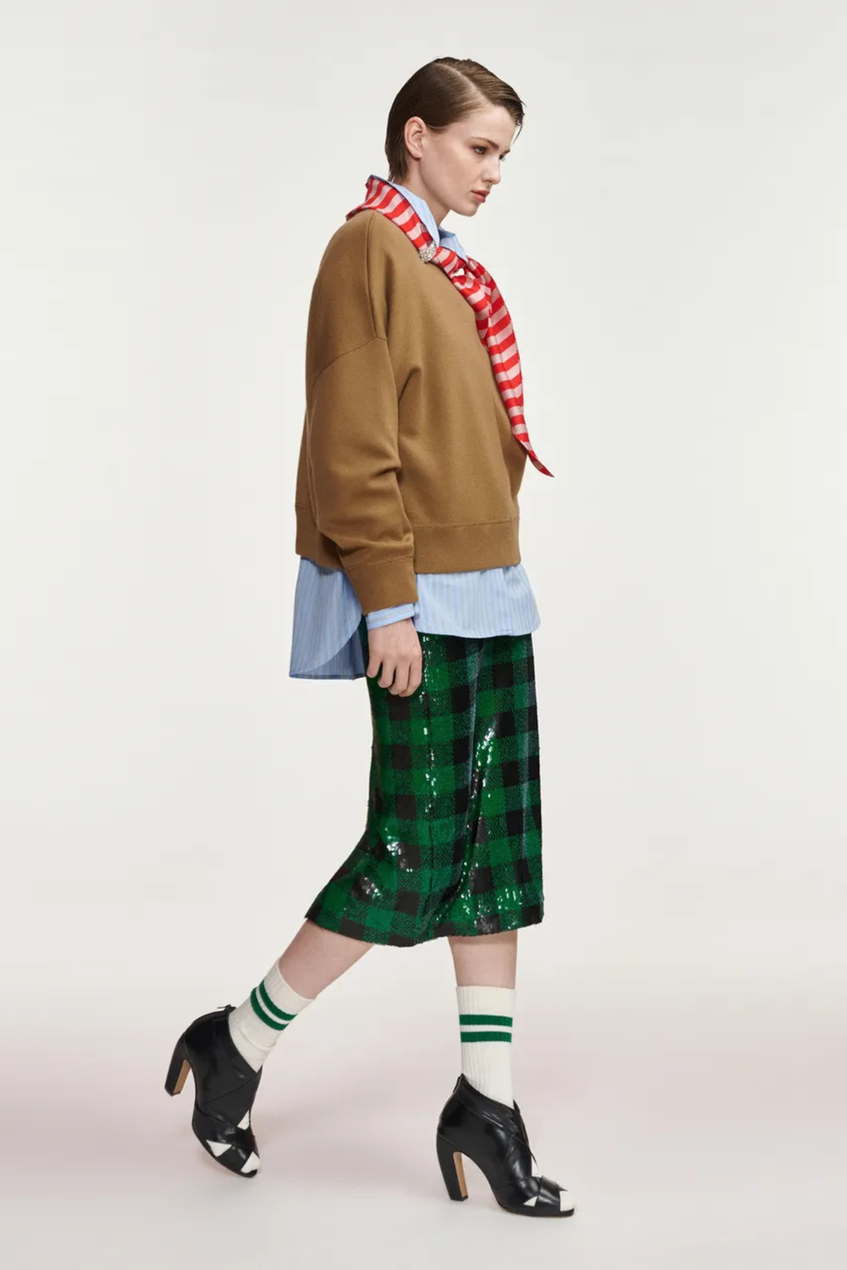 Essentiel Antwerp Kurtis Pullover With Scarf - Camel Club