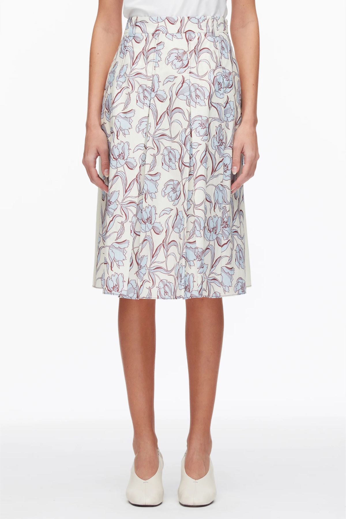 3.1 Phillip Lim Pleated Knee Length Skirt With Combo