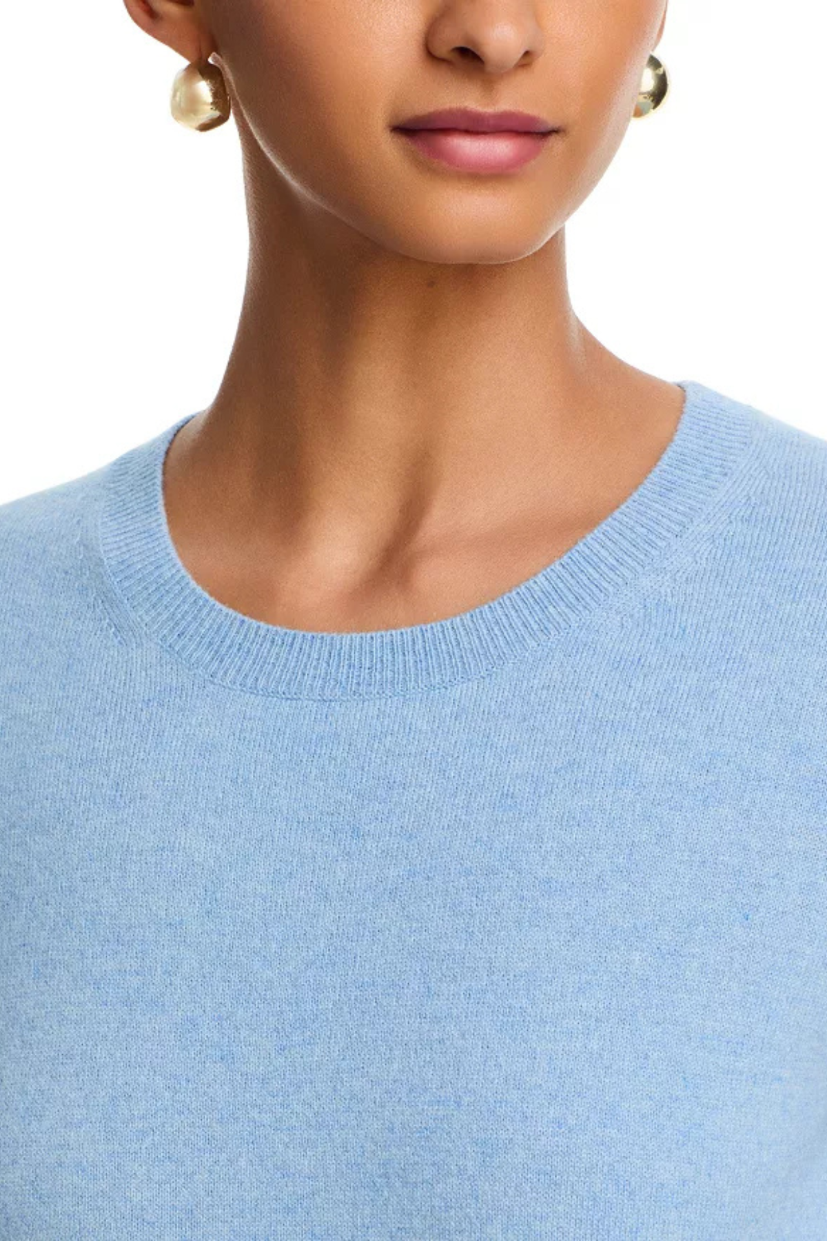 Veronica Beard Shana Cashmere Sweater - Pale Blue River Melange
