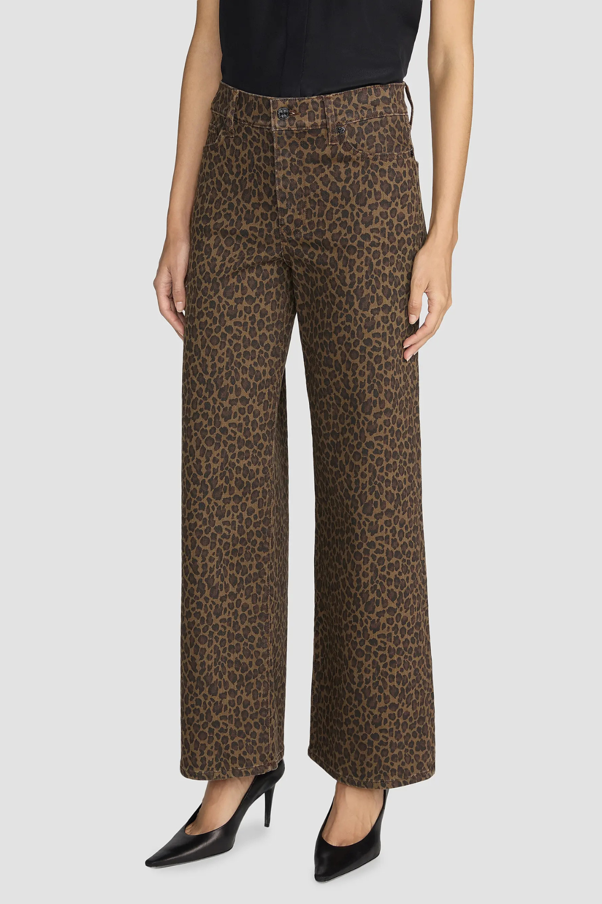 Frame Le Slim Palazzo Jeans - Leopard