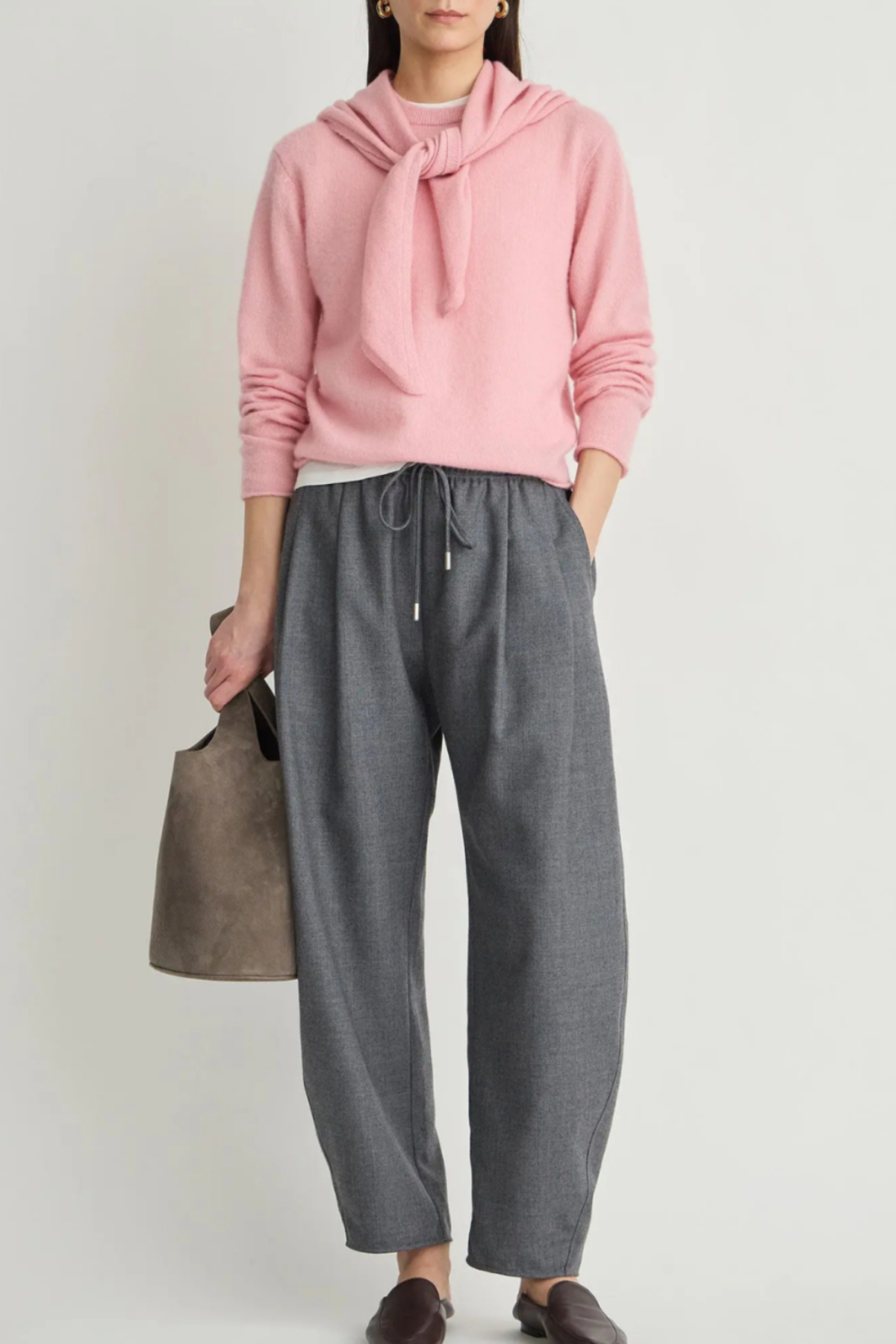 Apiece Apart Softest Tissue Scarf Tie Top - Pink