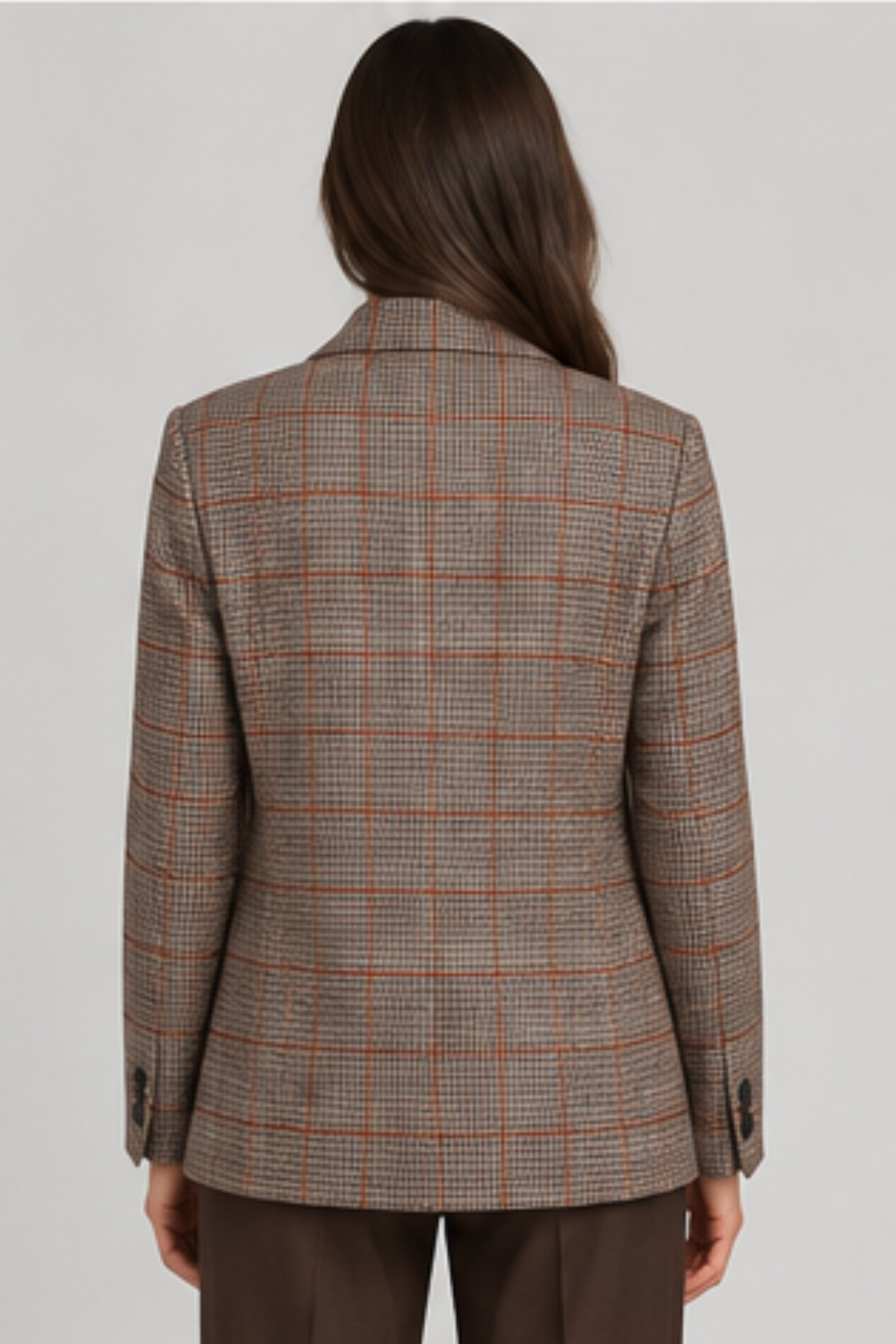 Harris Wharf Stand Up Collar Blazer P.O.W. Crafted With Loro Piana Fabric - Taupe&Rust