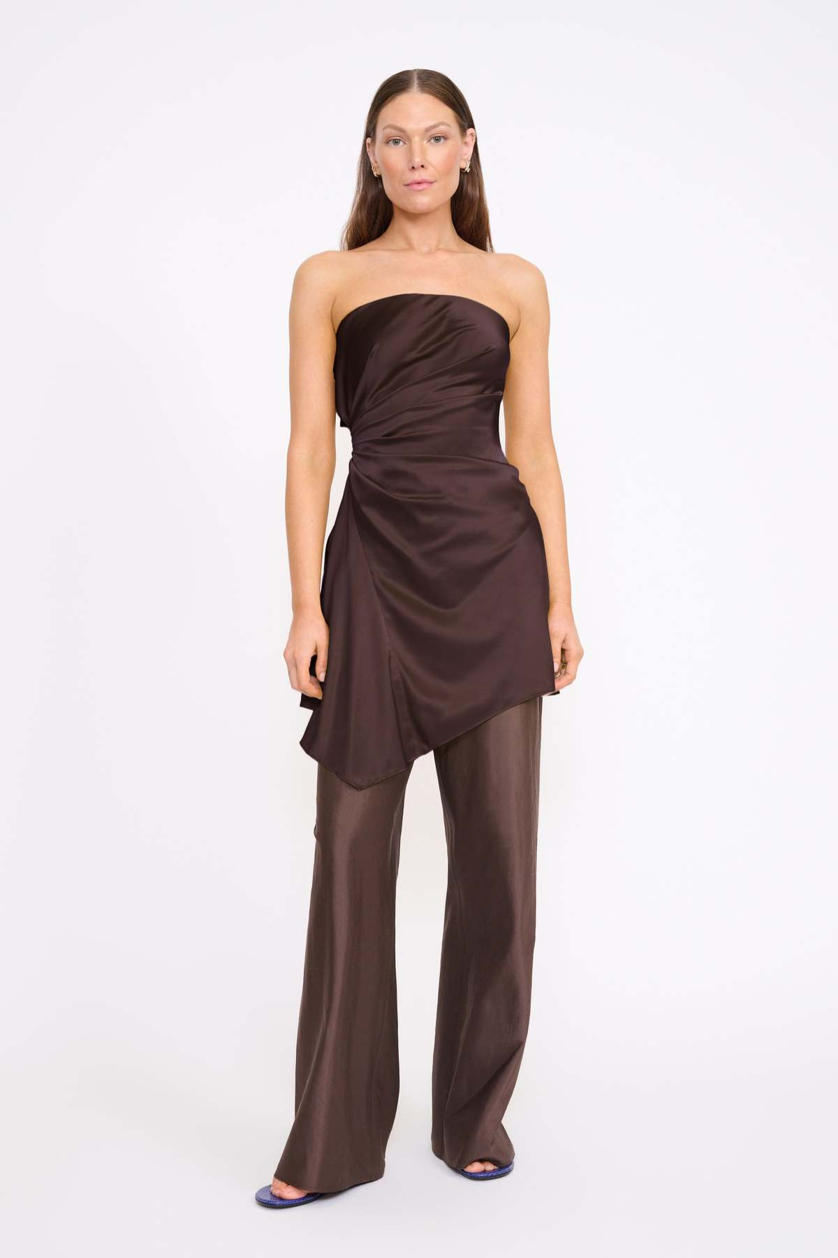 Staud Adriana Silk Dress - Earth